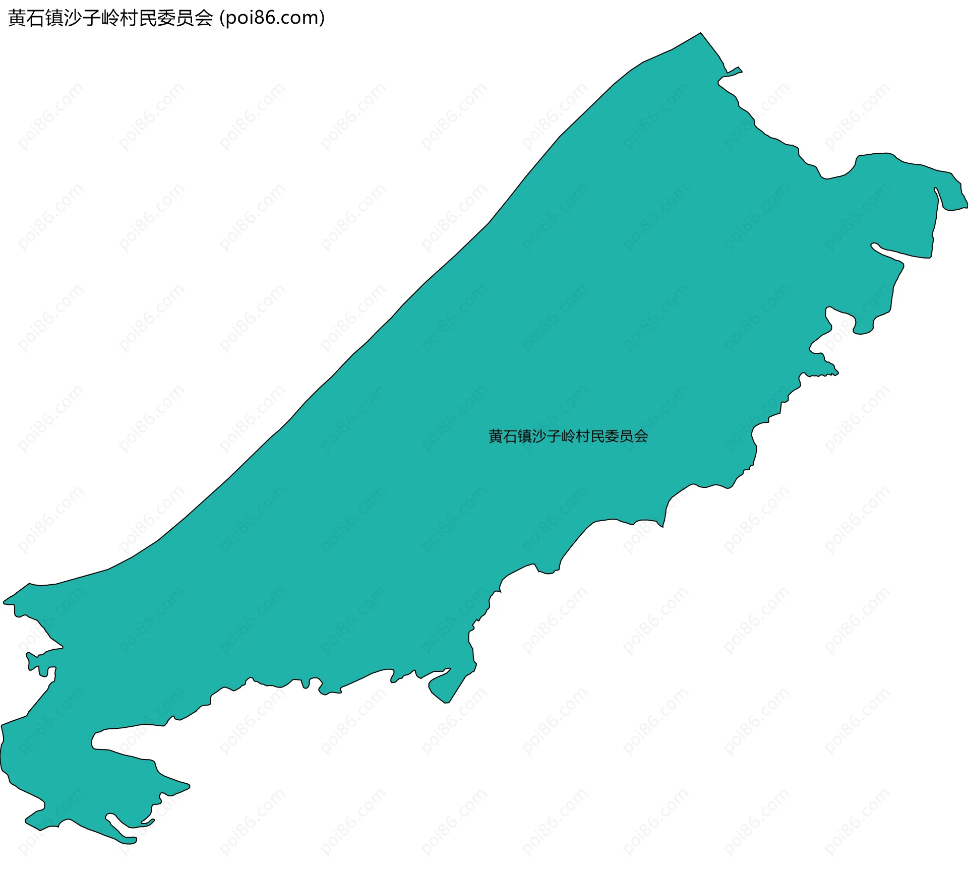 黄石镇沙子岭村民委员会边界地图