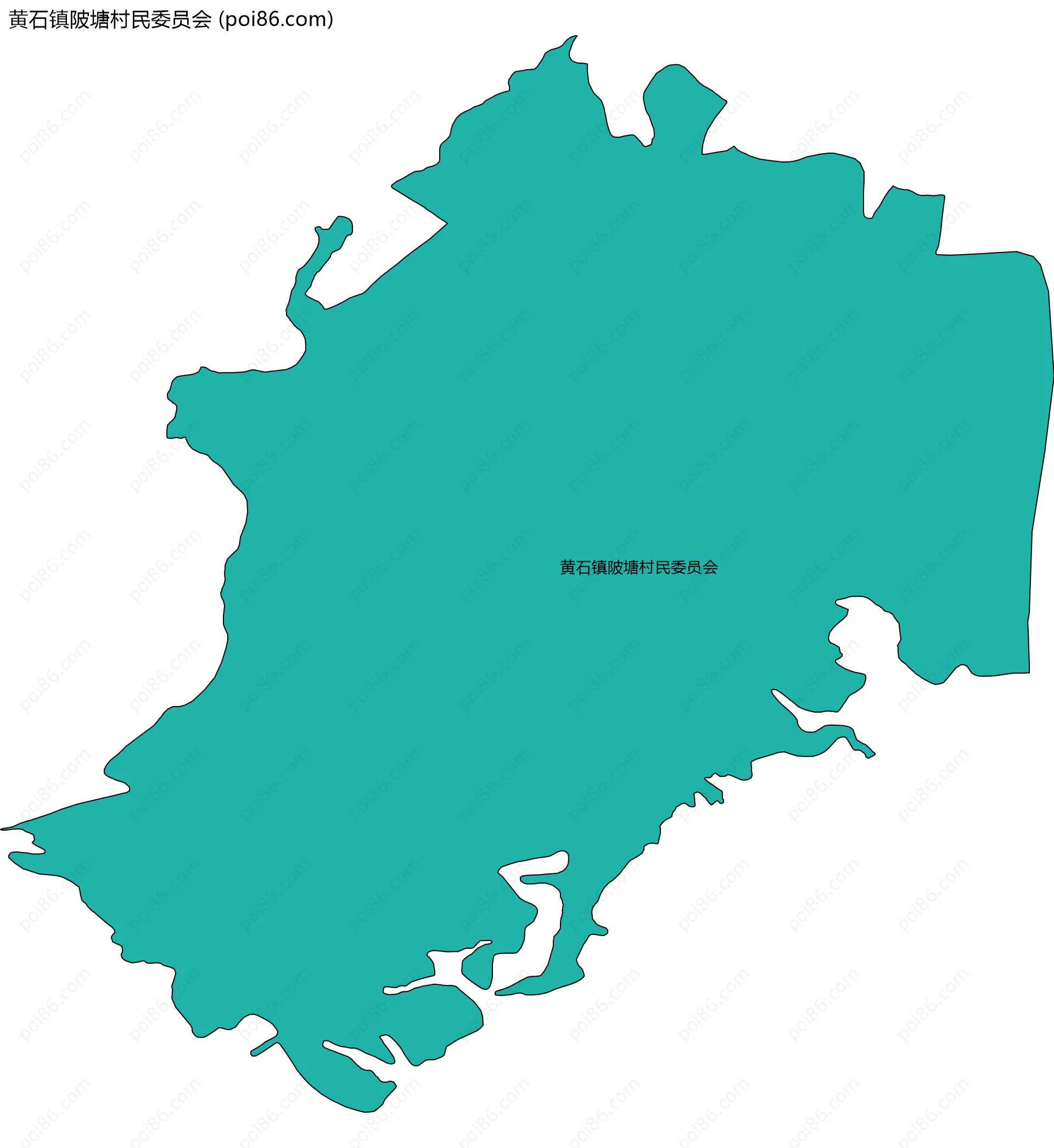 黄石镇陂塘村民委员会边界地图