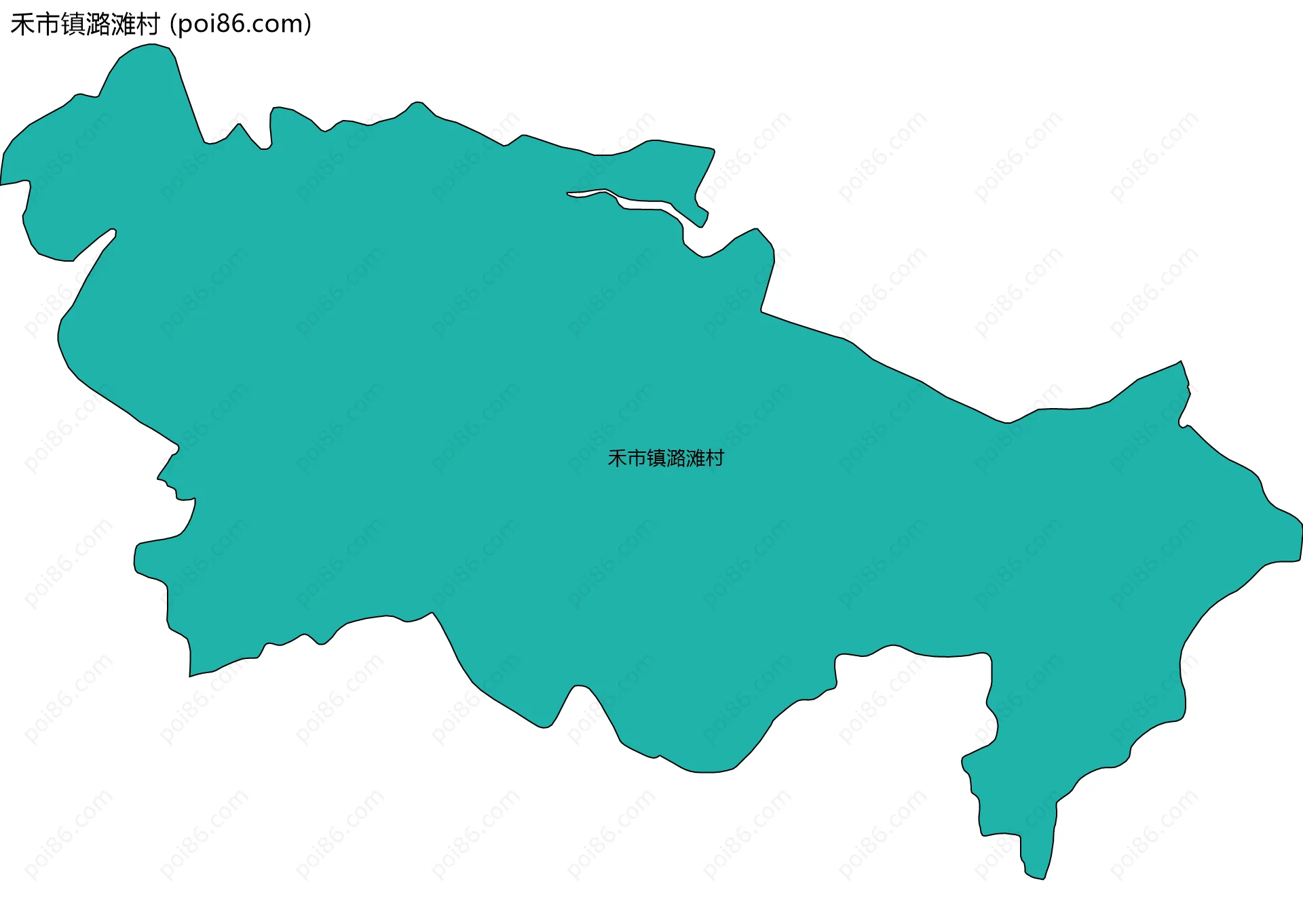 禾市镇潞滩村边界地图
