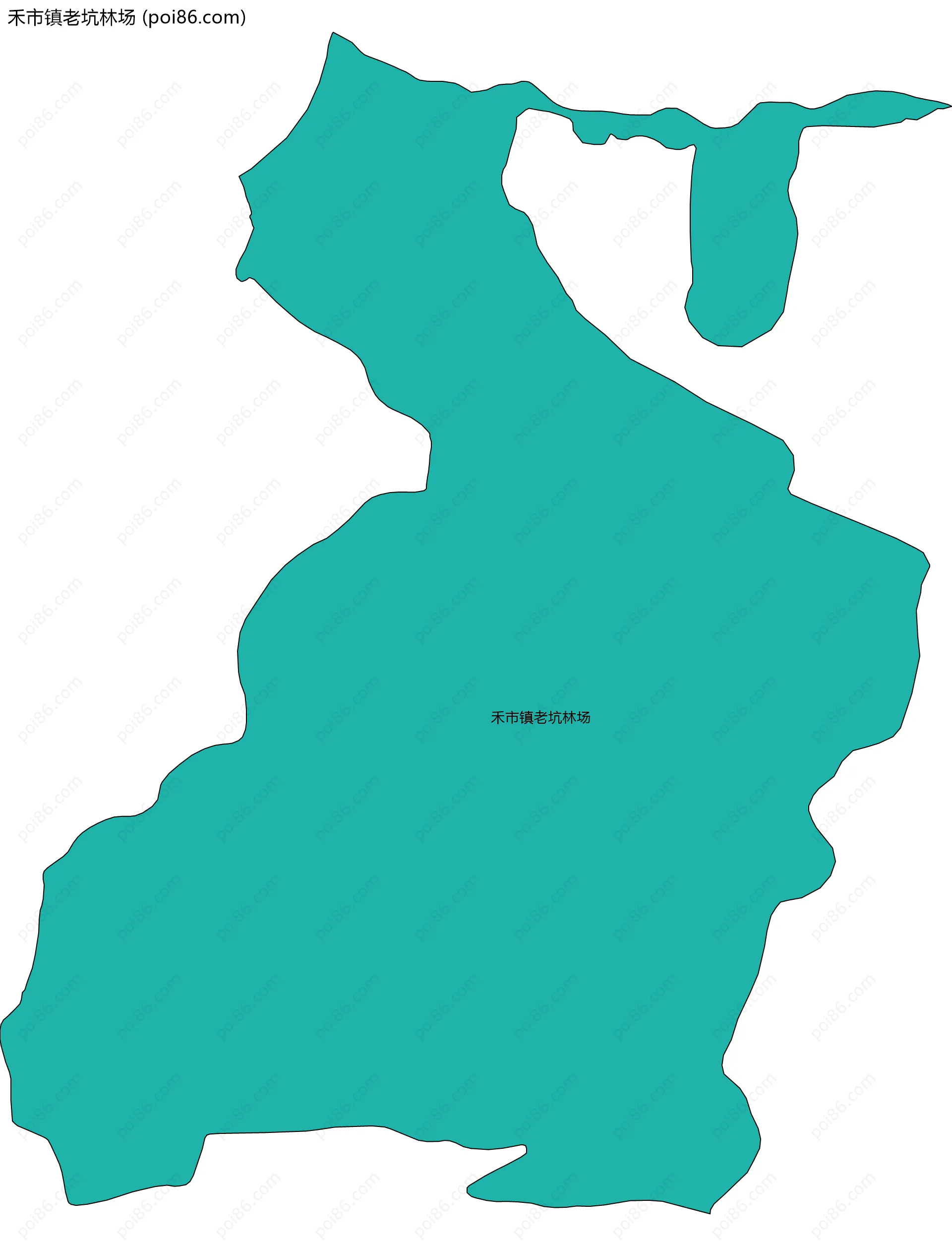 禾市镇老坑林场边界地图