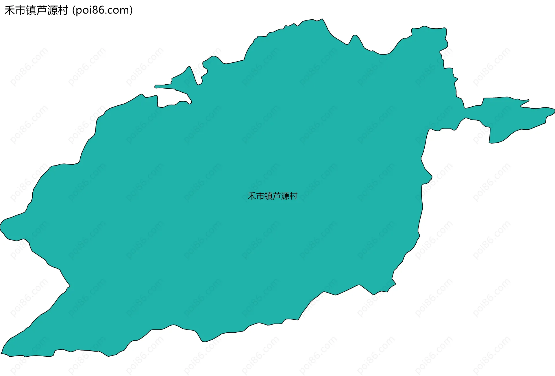 禾市镇芦源村边界地图