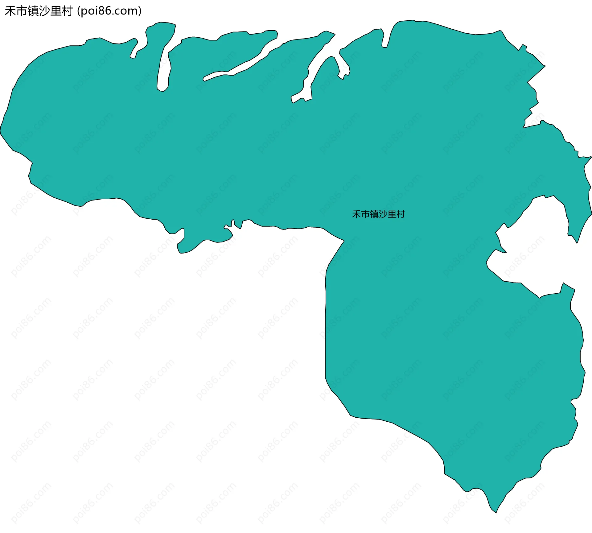禾市镇沙里村边界地图