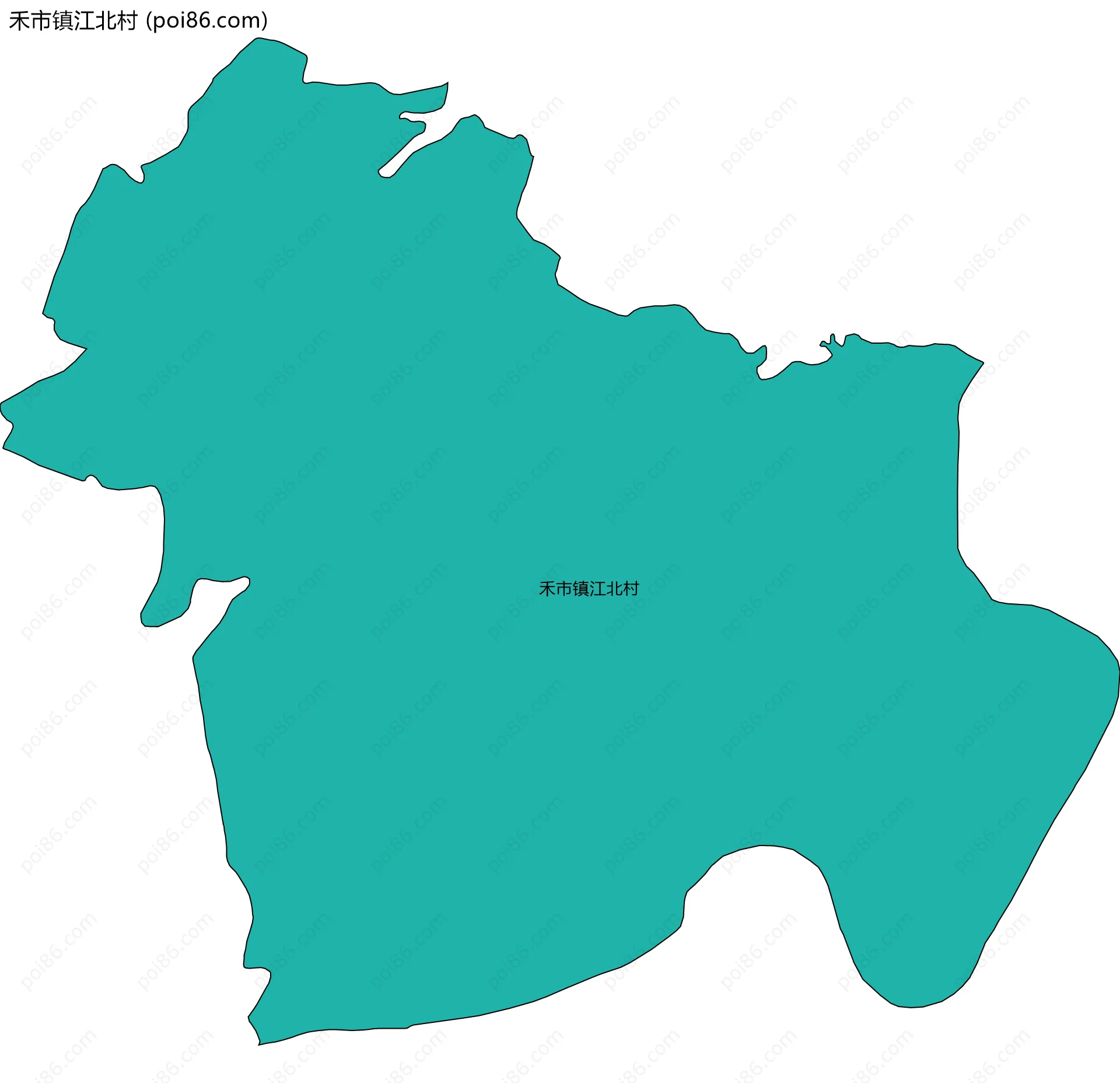 禾市镇江北村边界地图