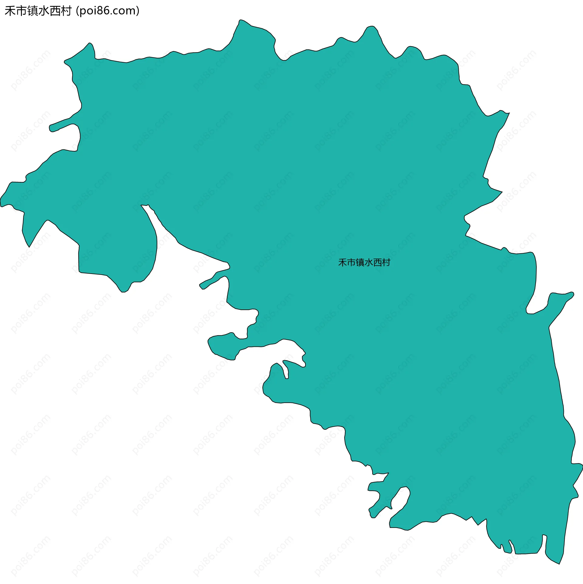 禾市镇水西村边界地图