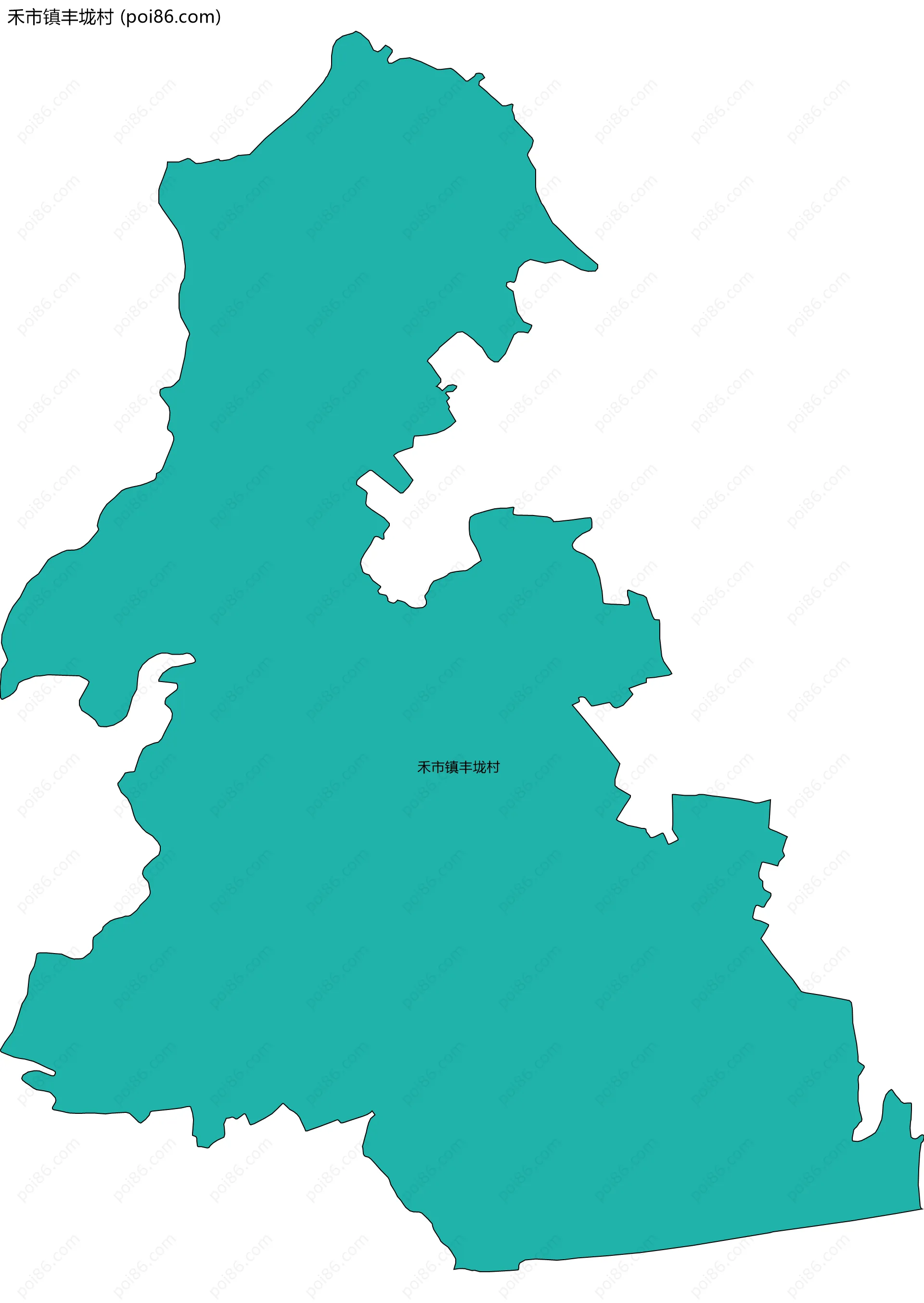 禾市镇丰垅村边界地图