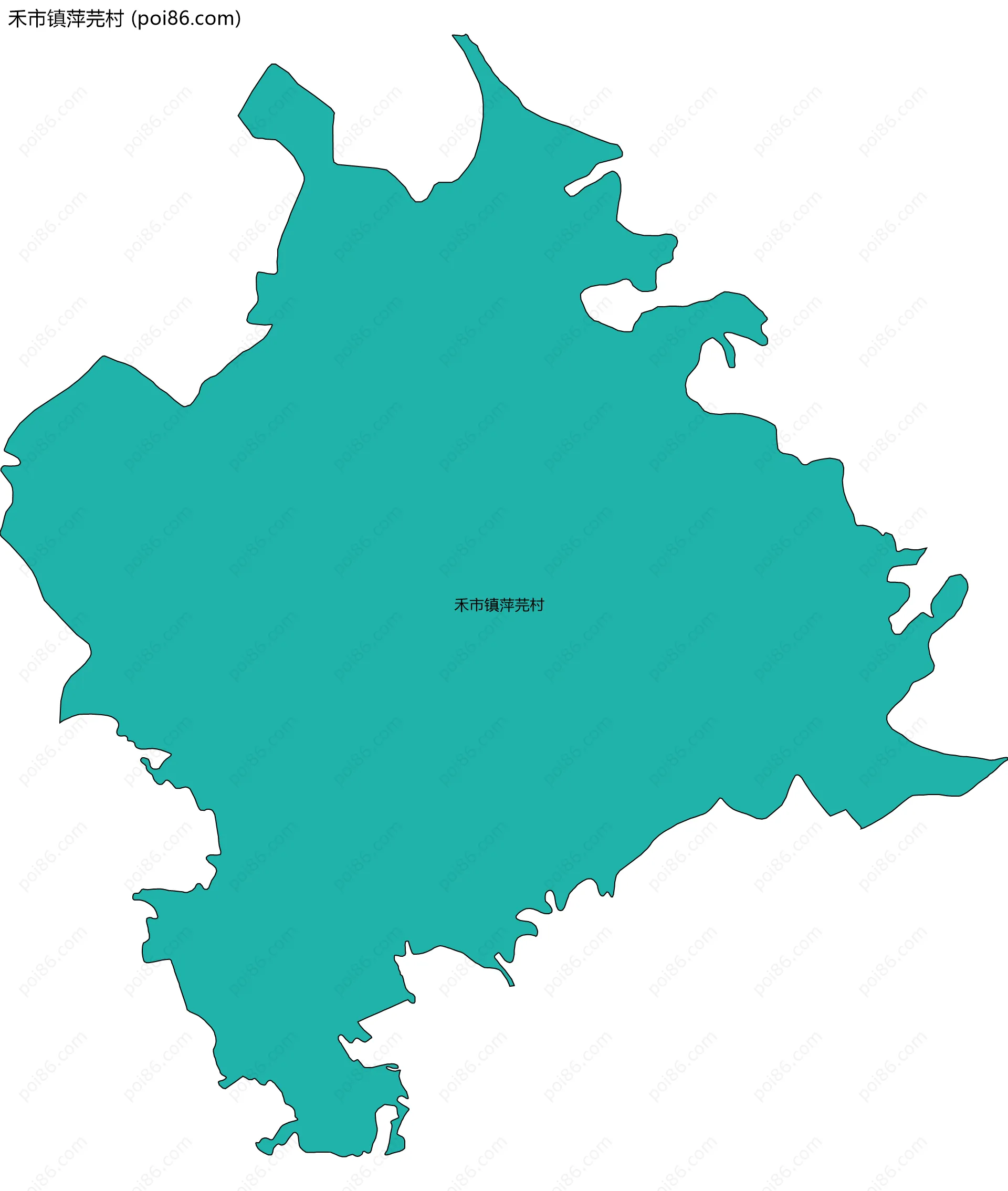 禾市镇萍芫村边界地图