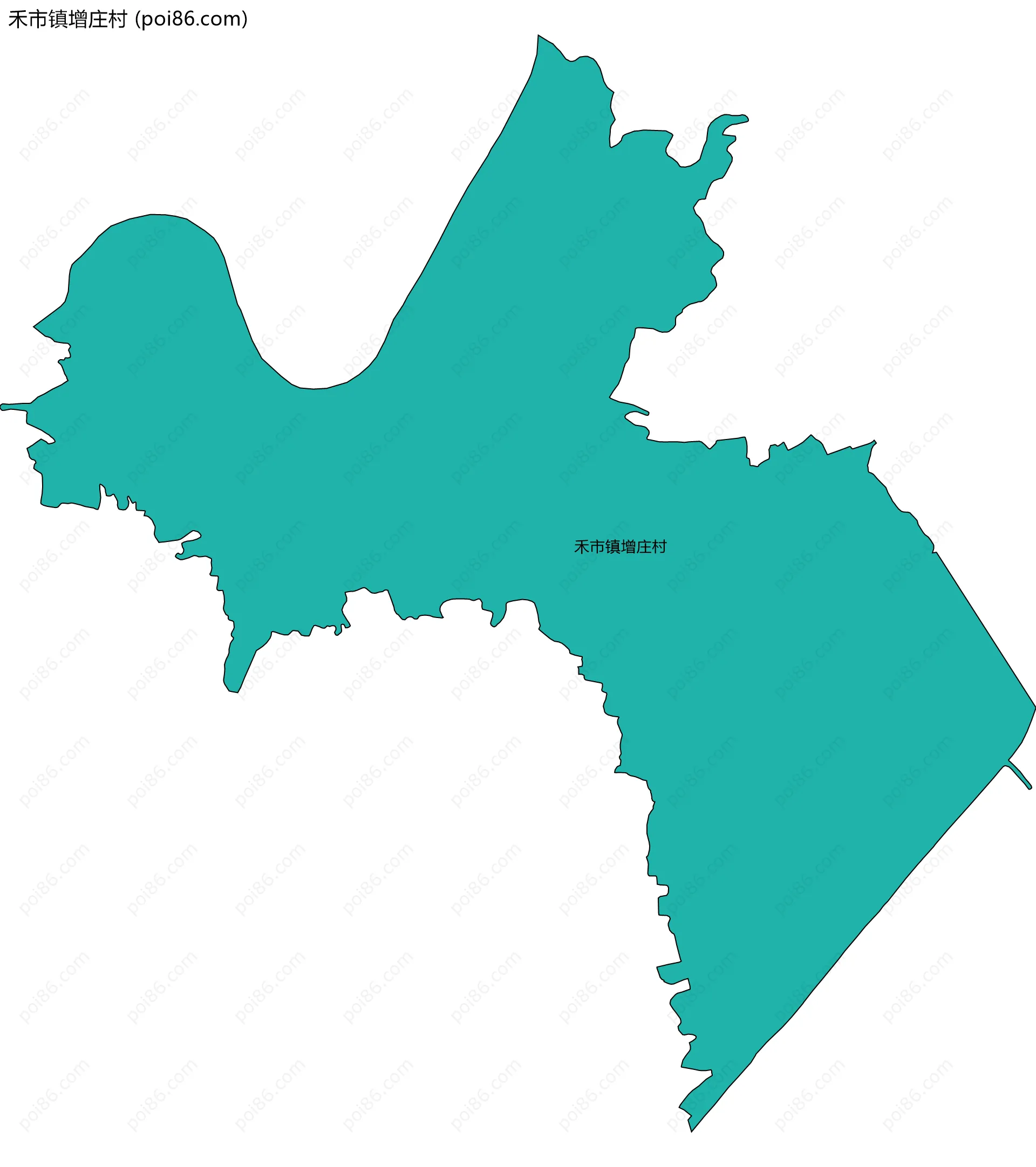 禾市镇增庄村边界地图