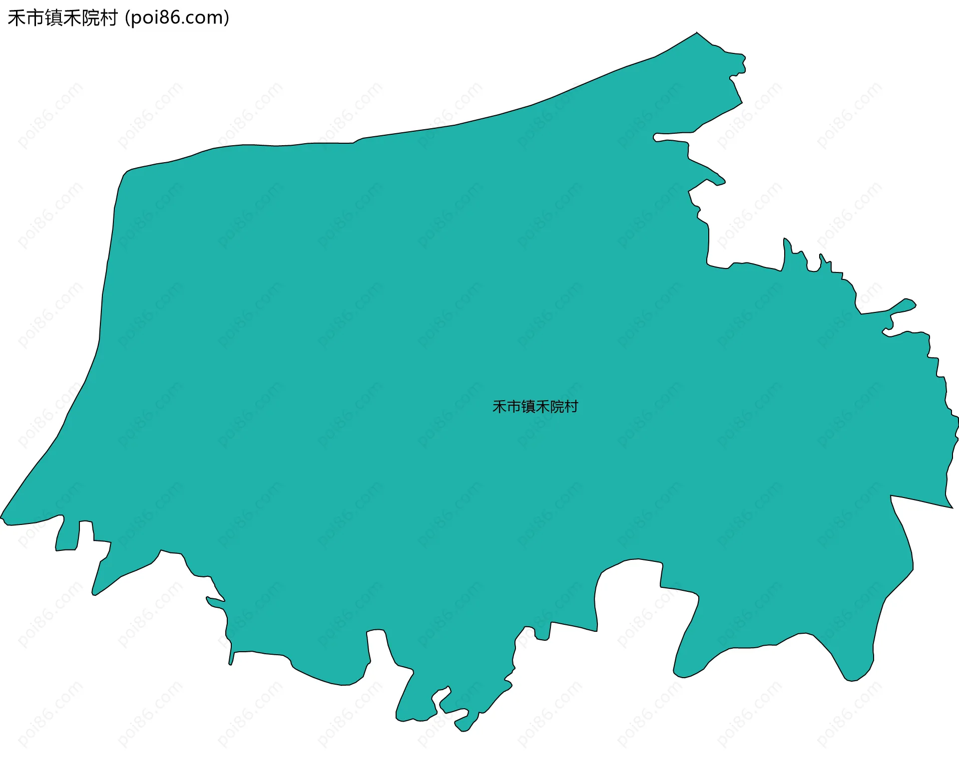 禾市镇禾院村边界地图