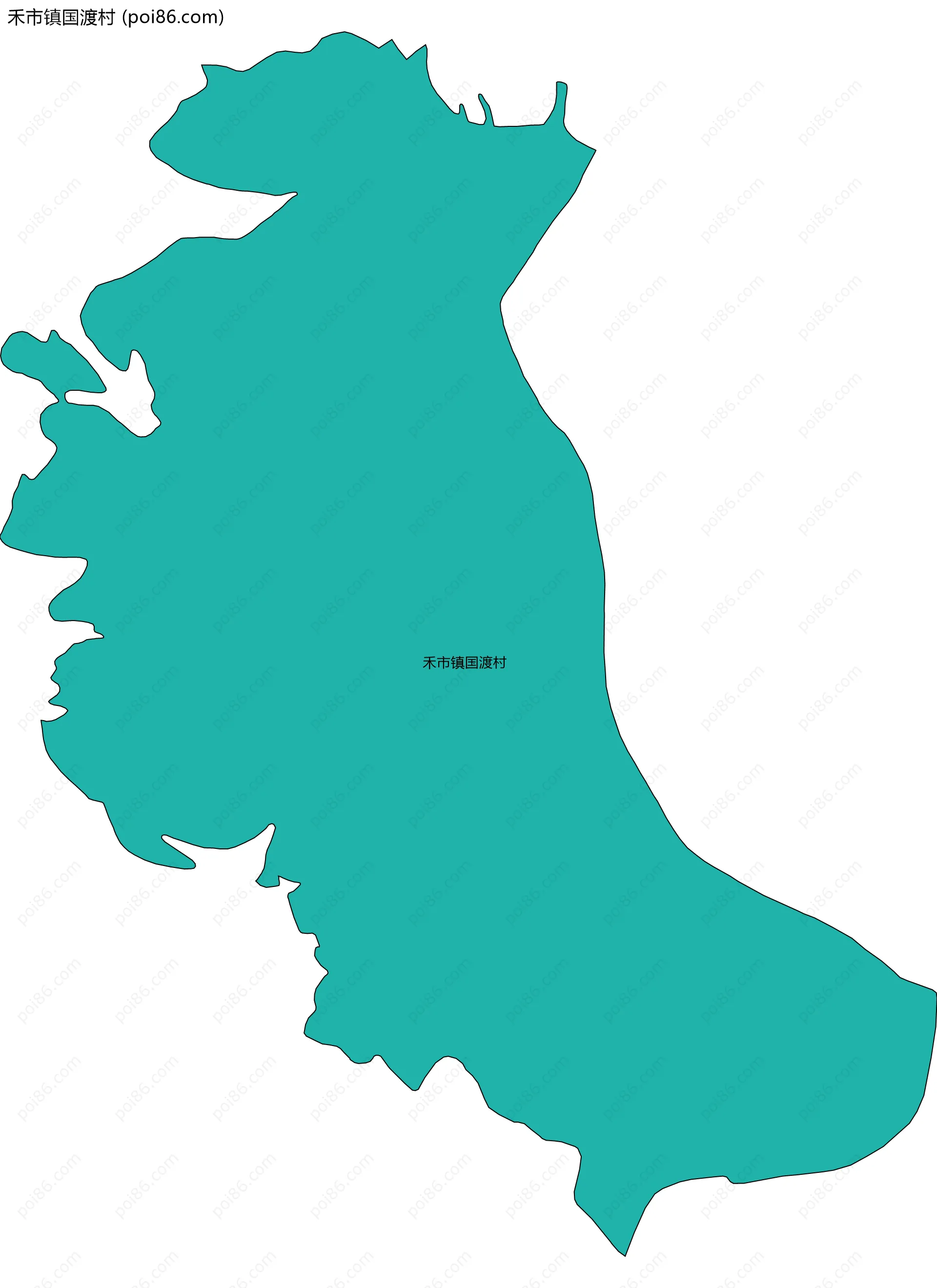 禾市镇国渡村边界地图