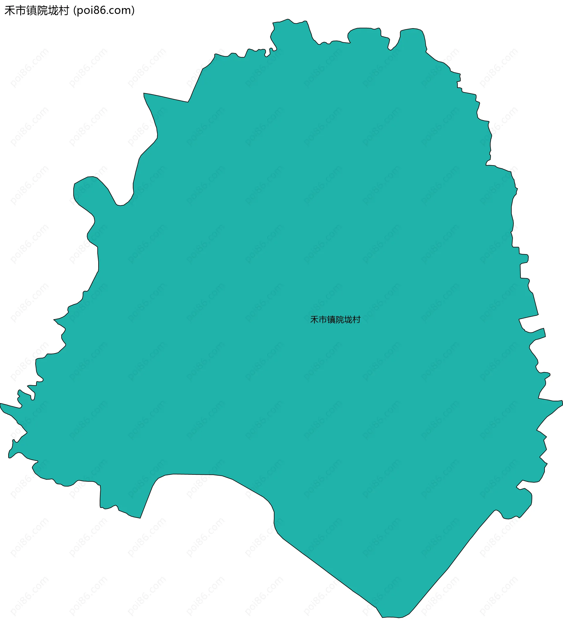 禾市镇院垅村边界地图