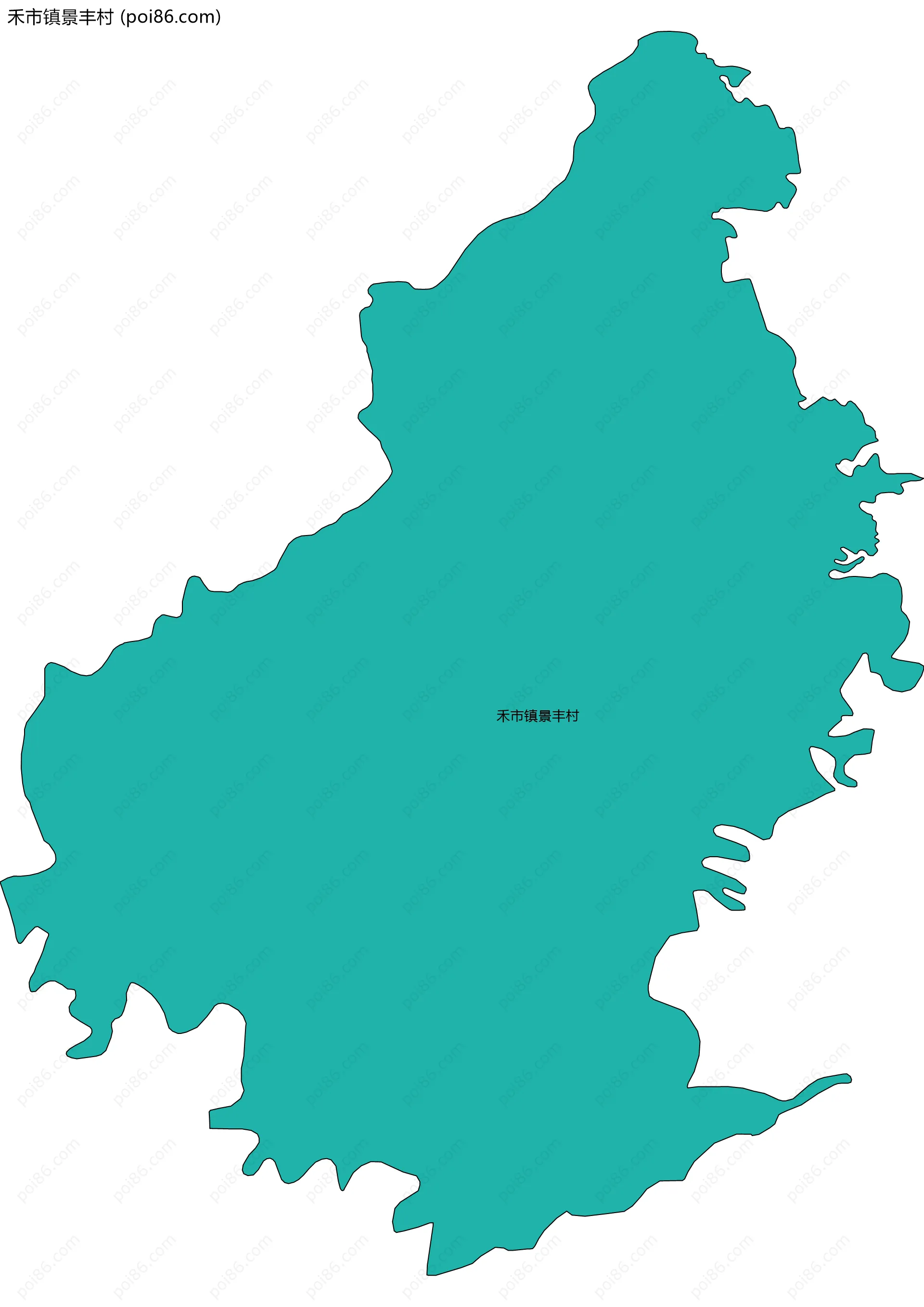 禾市镇景丰村边界地图