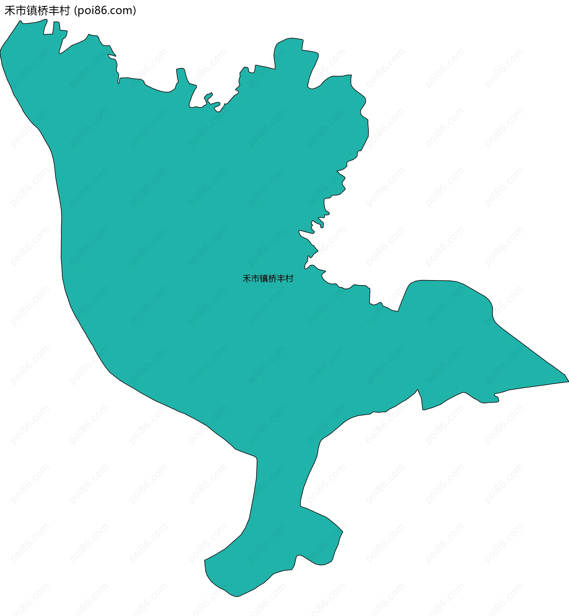 禾市镇桥丰村边界地图