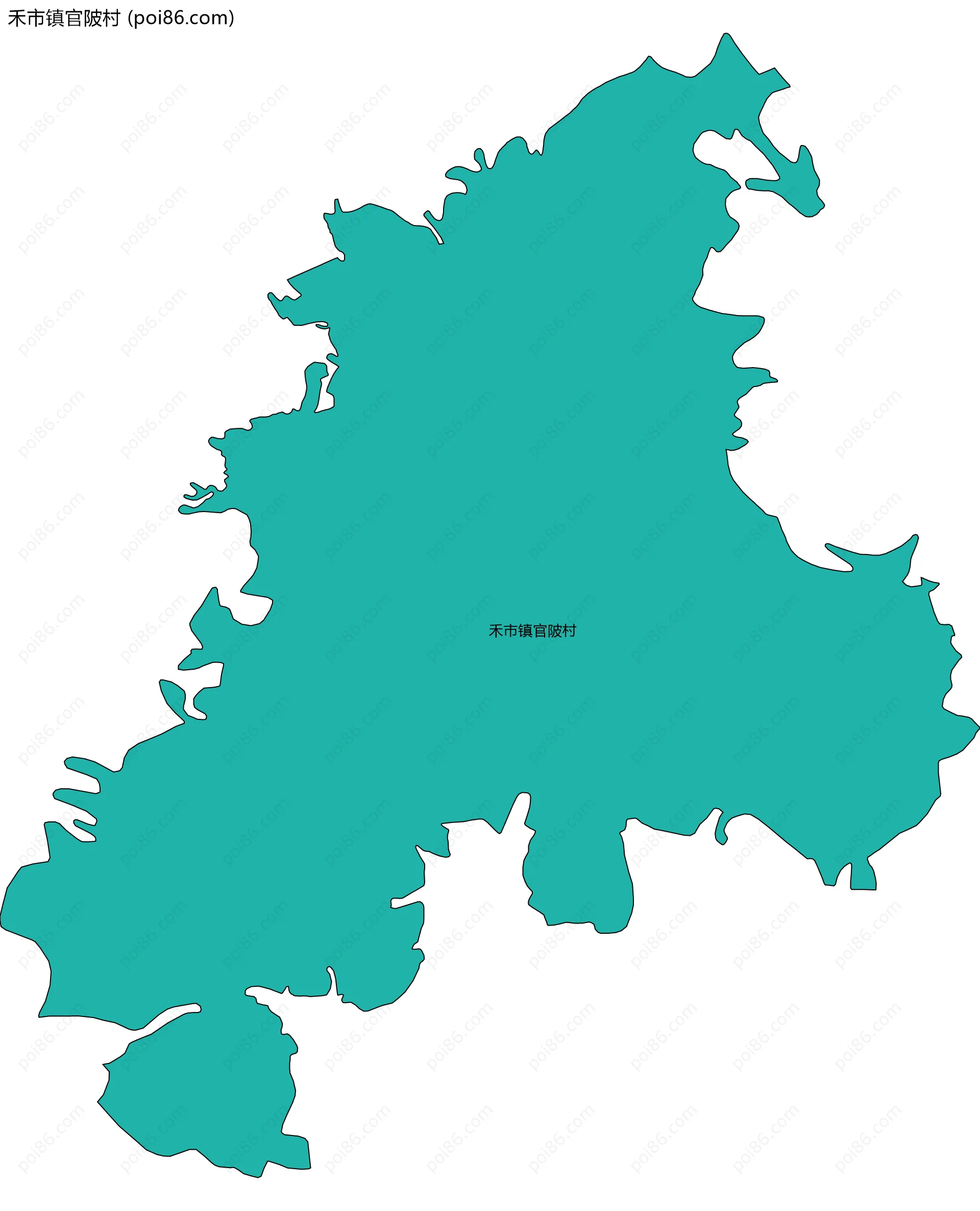 禾市镇官陂村边界地图