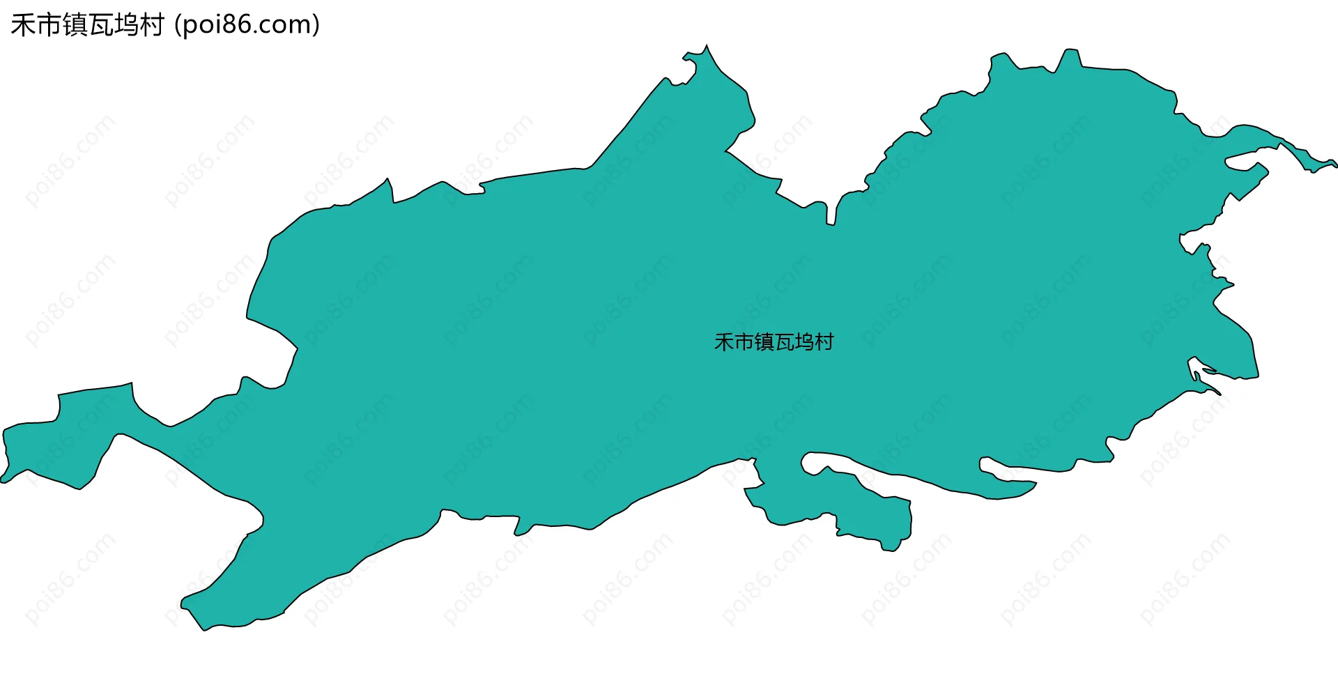 禾市镇瓦坞村边界地图