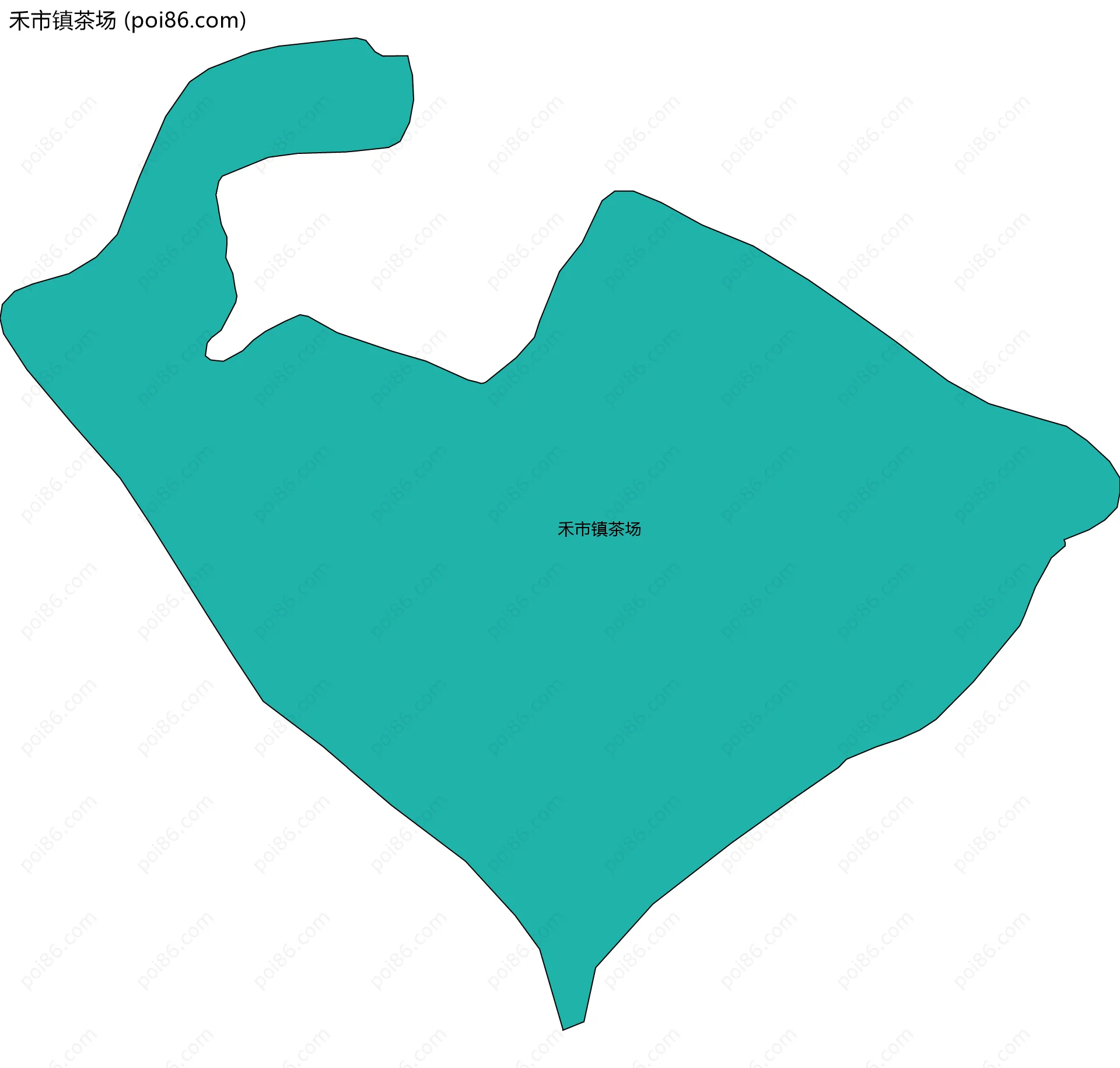 禾市镇茶场边界地图