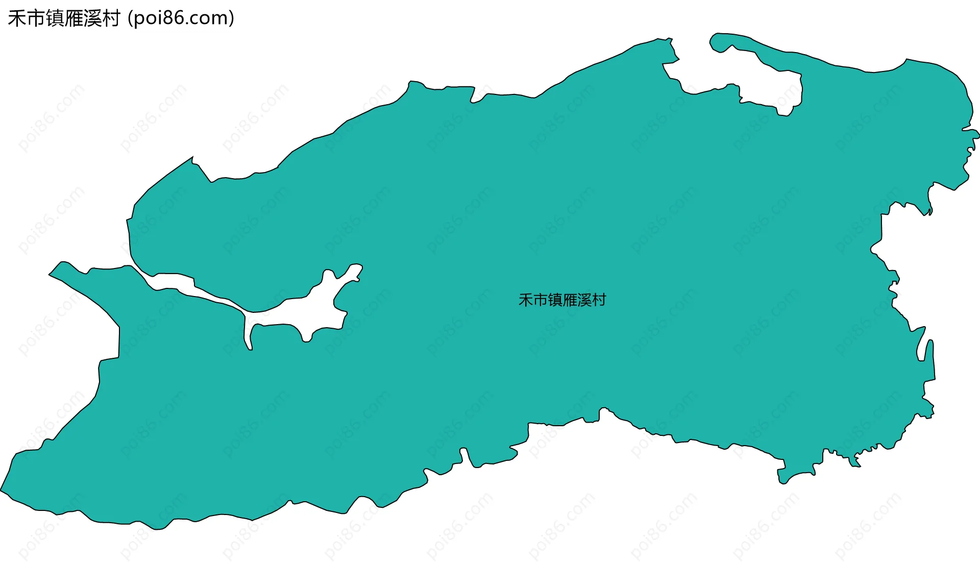 禾市镇雁溪村边界地图