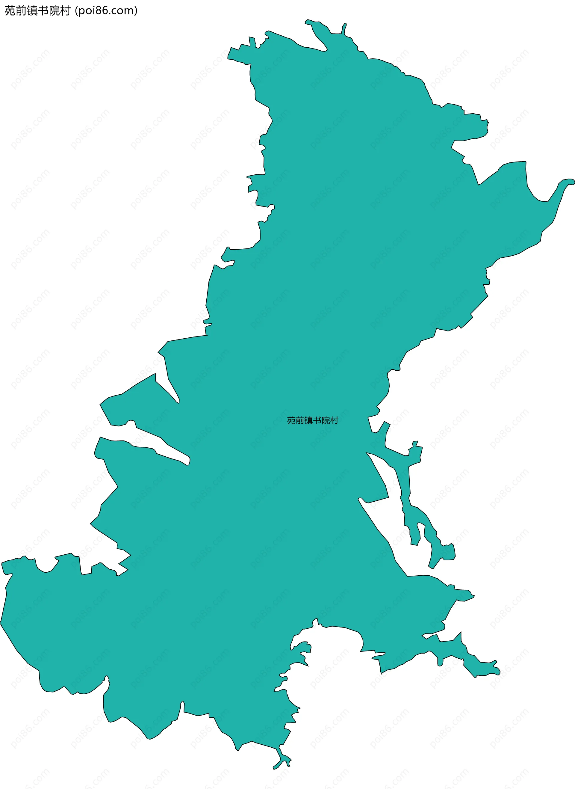 苑前镇书院村边界地图