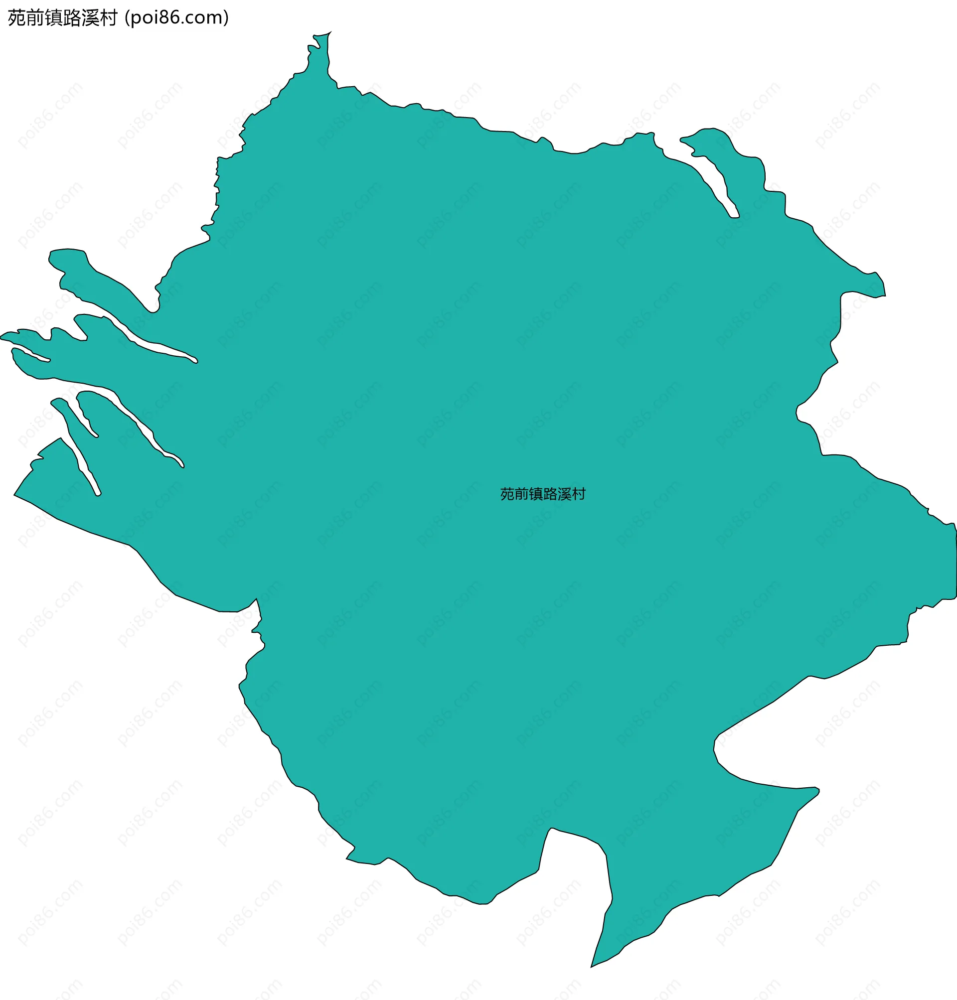 苑前镇路溪村边界地图