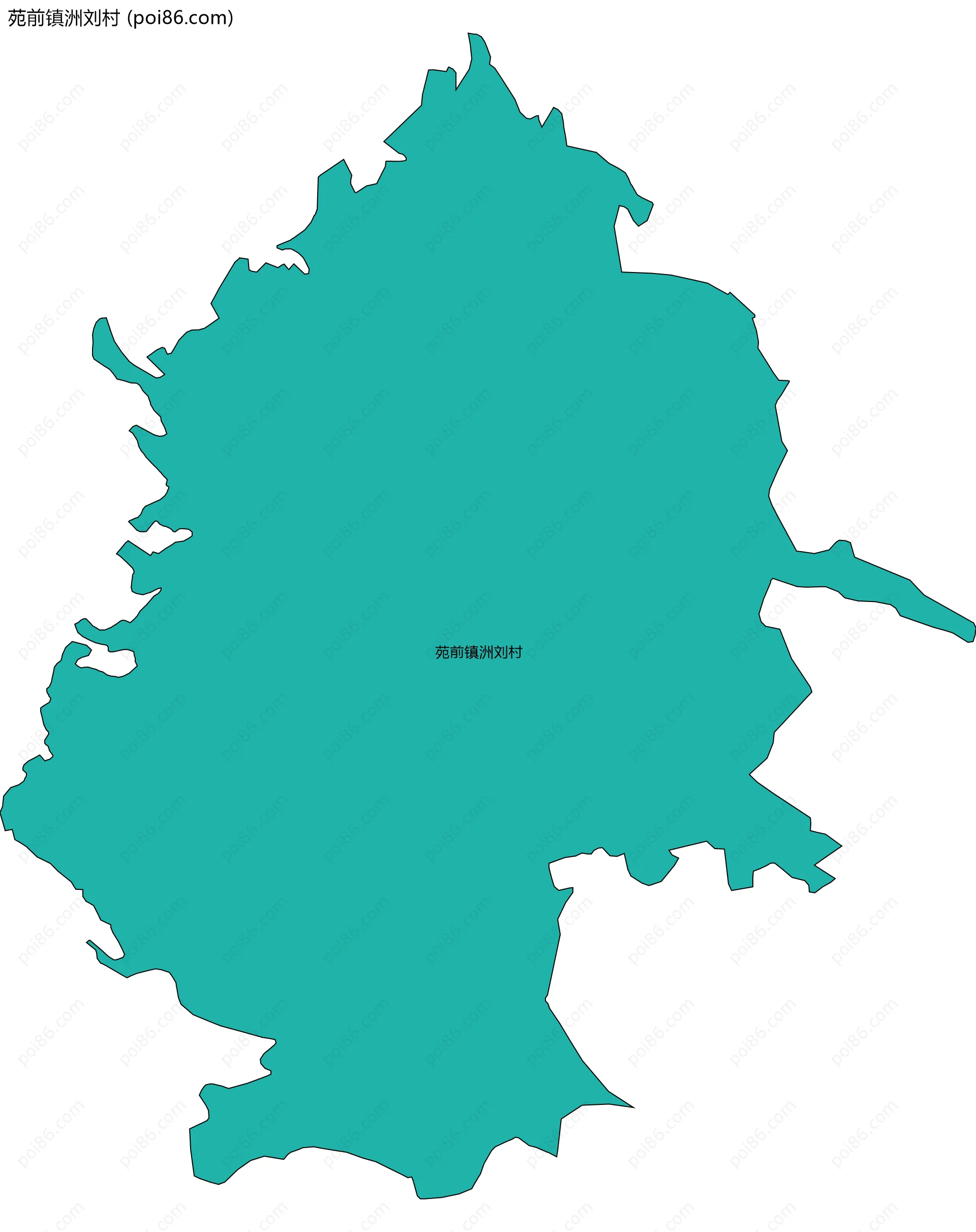 苑前镇洲刘村边界地图