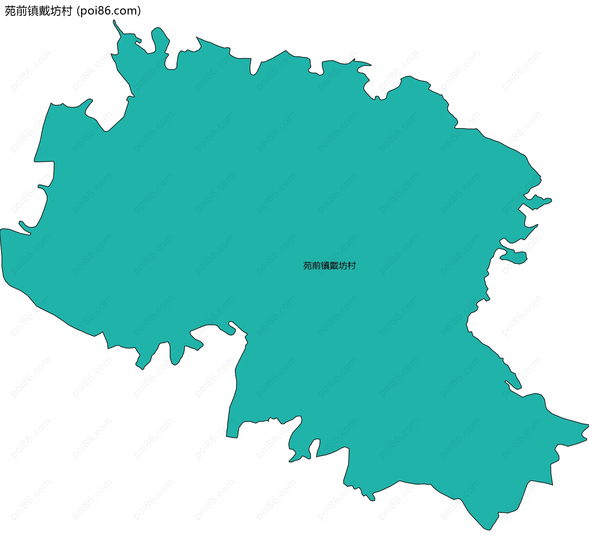 苑前镇戴坊村边界地图