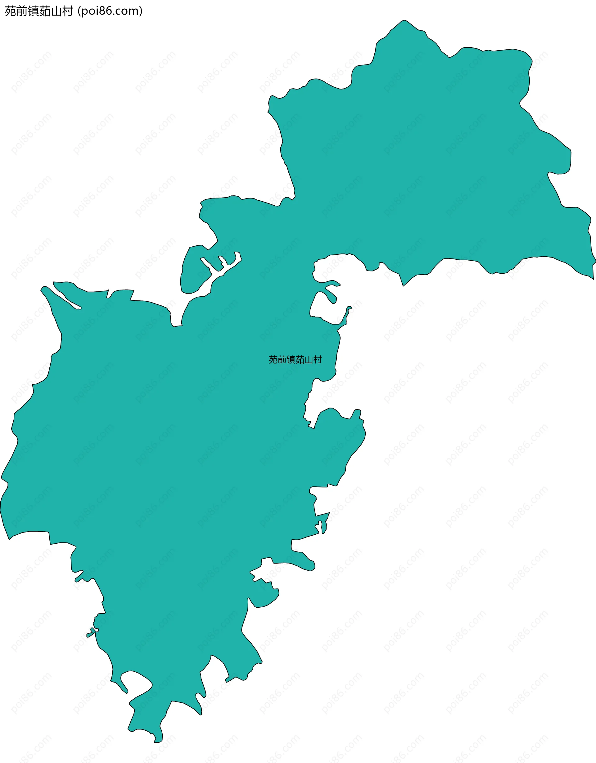 苑前镇茹山村边界地图