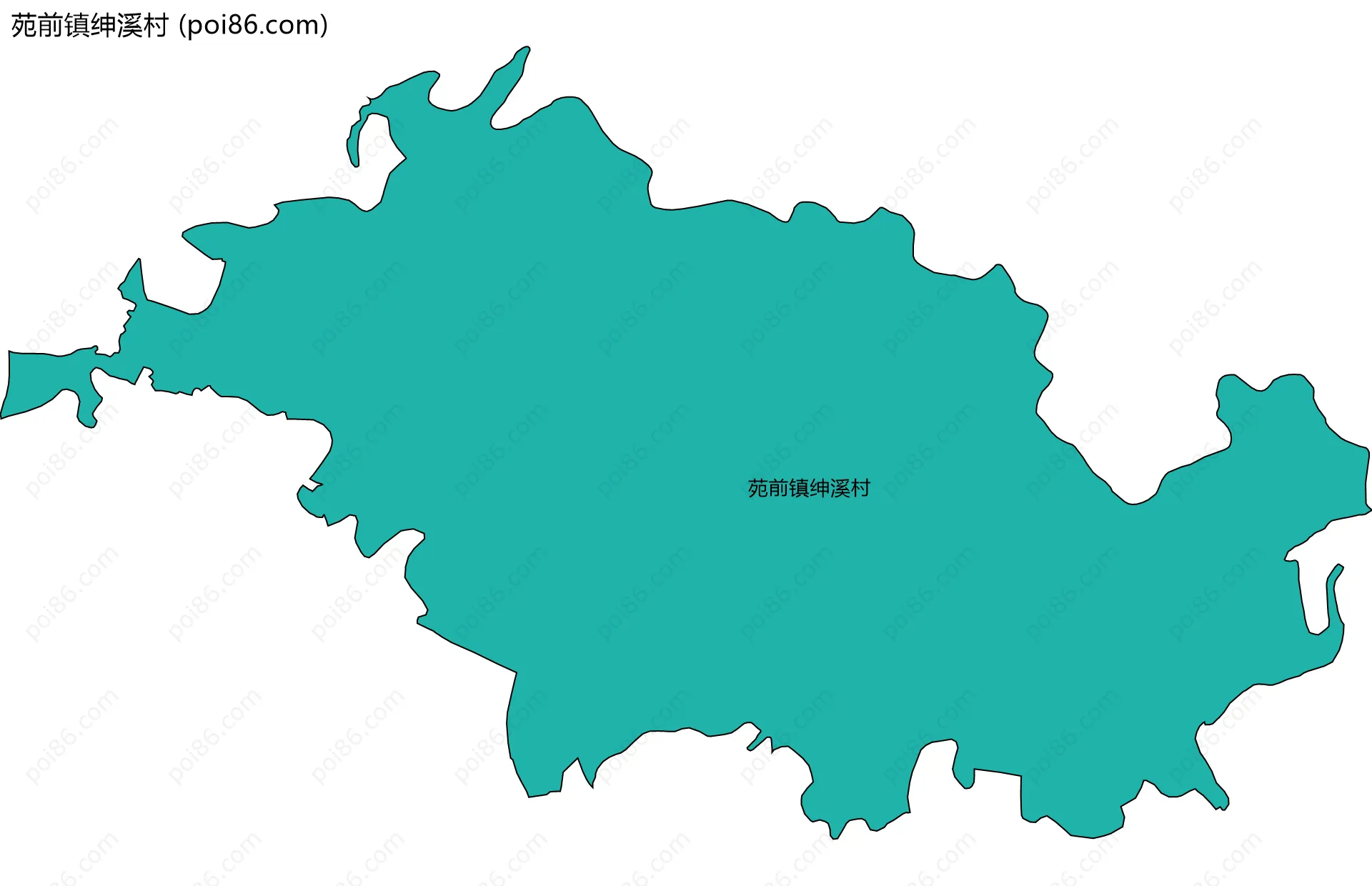 苑前镇绅溪村边界地图