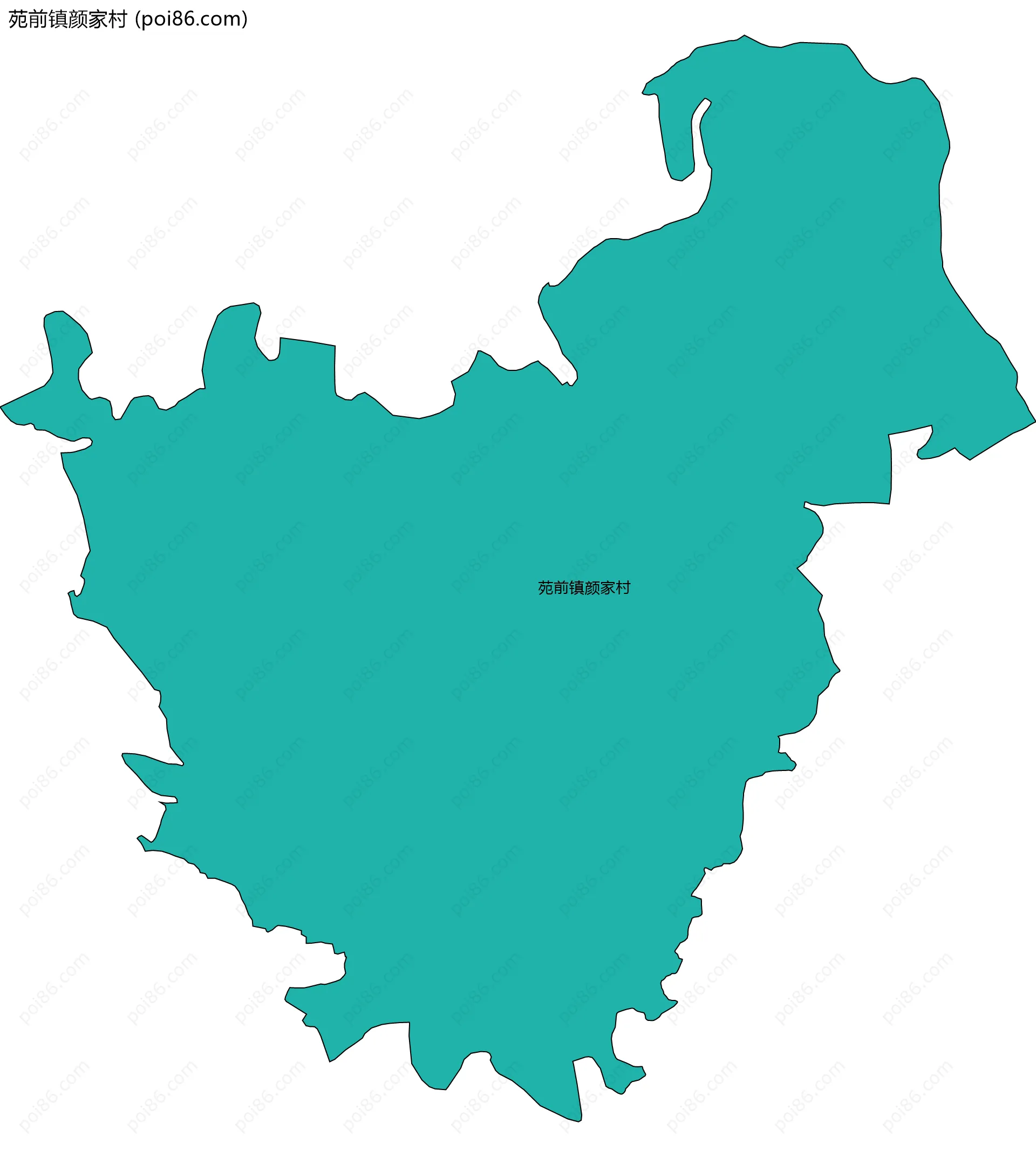 苑前镇颜家村边界地图