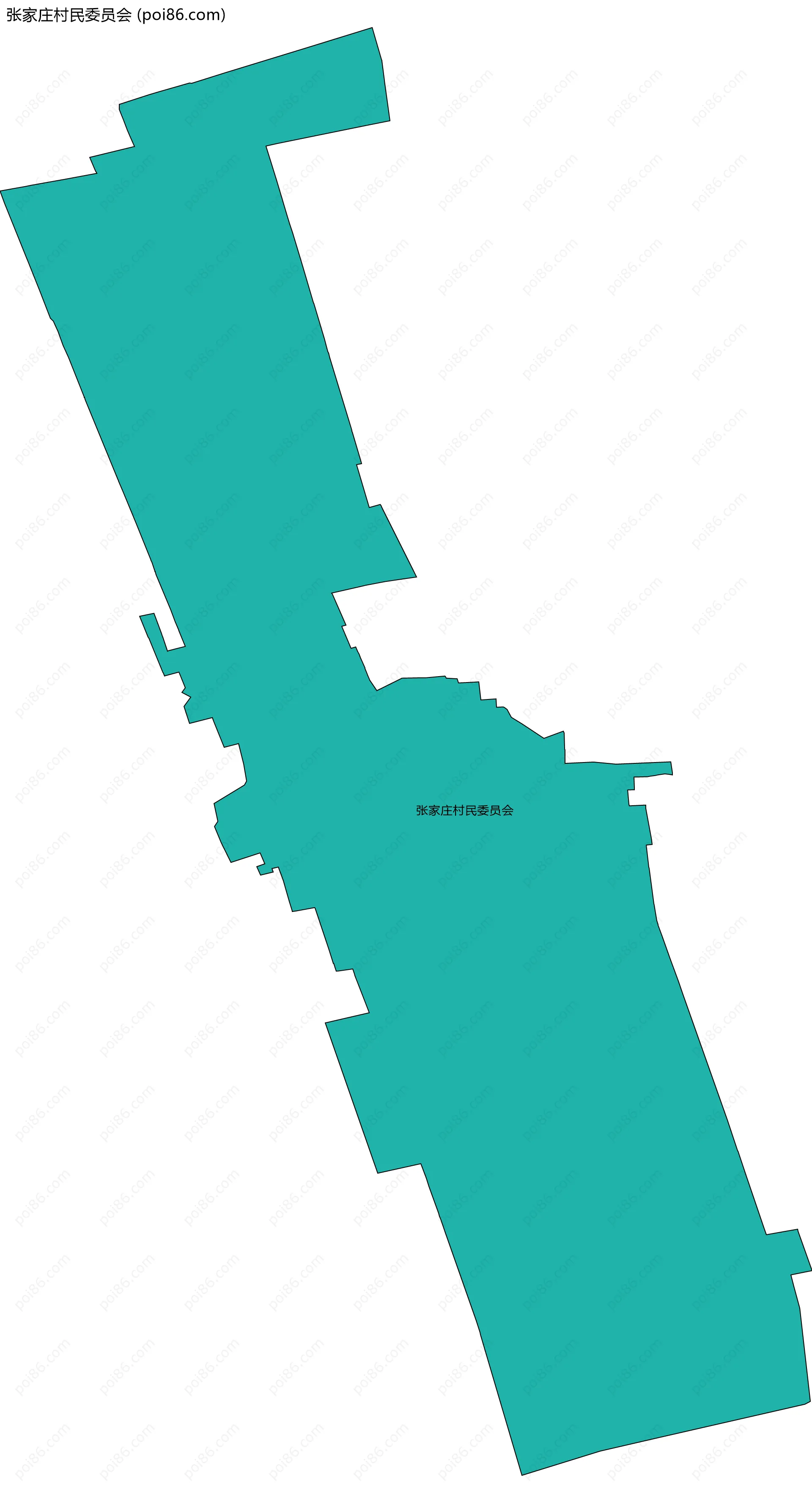 张家庄村民委员会边界地图