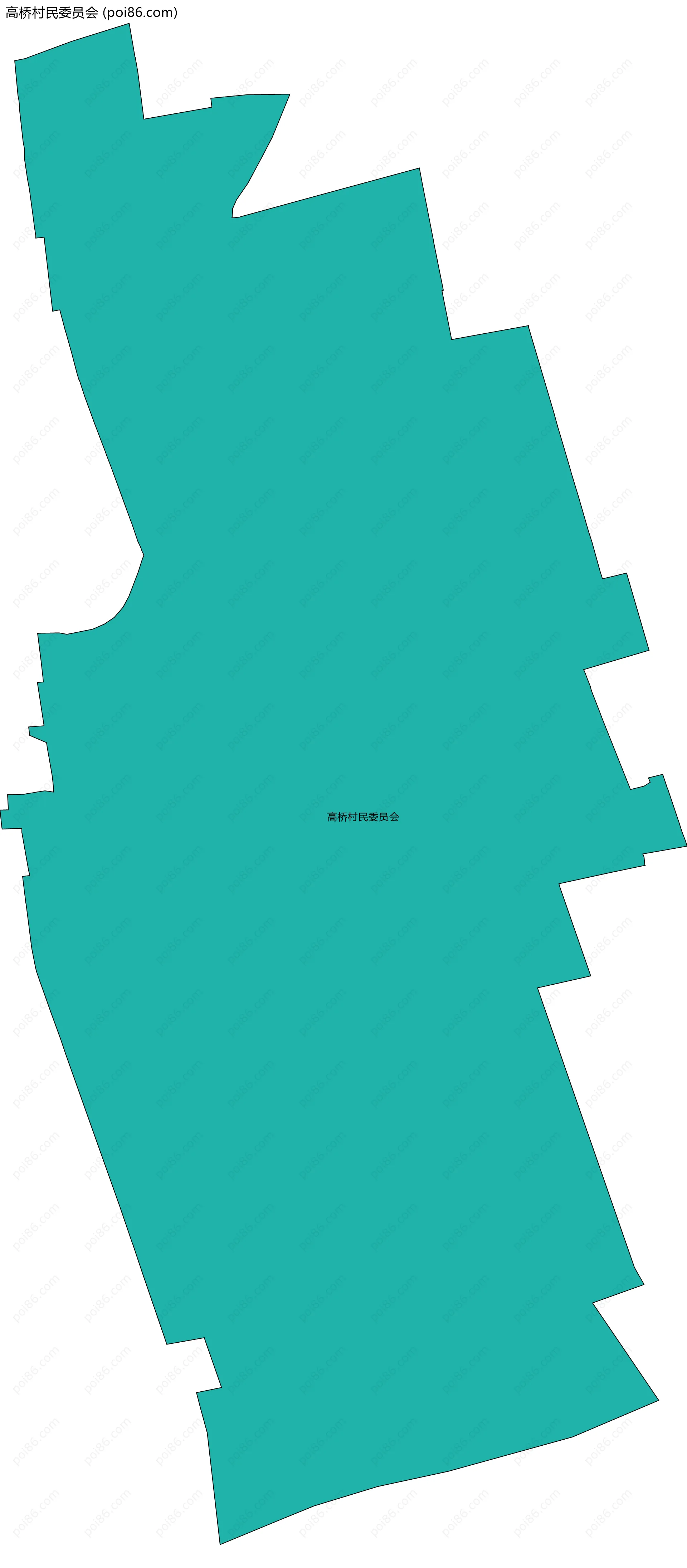 高桥村民委员会边界地图