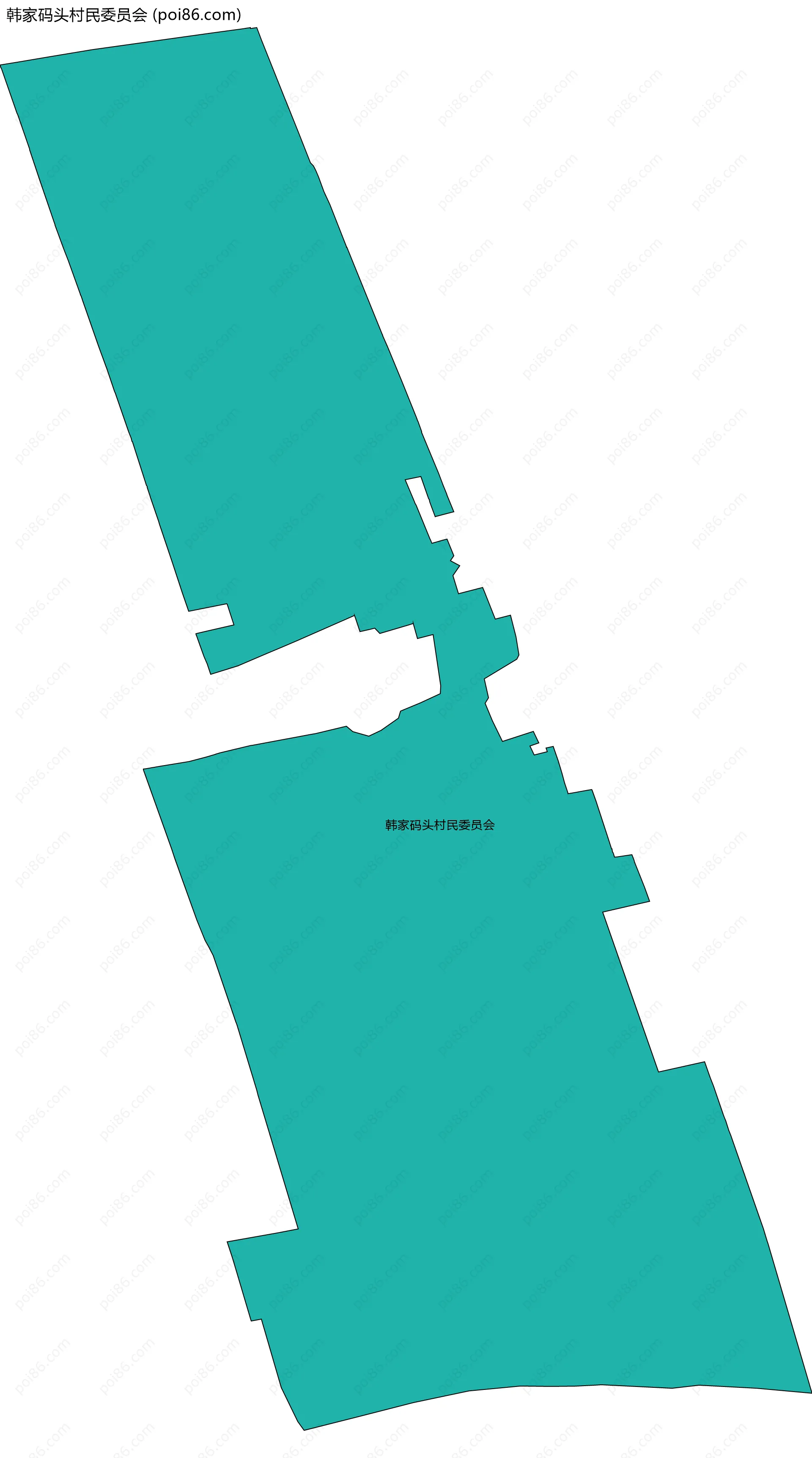 韩家码头村民委员会边界地图