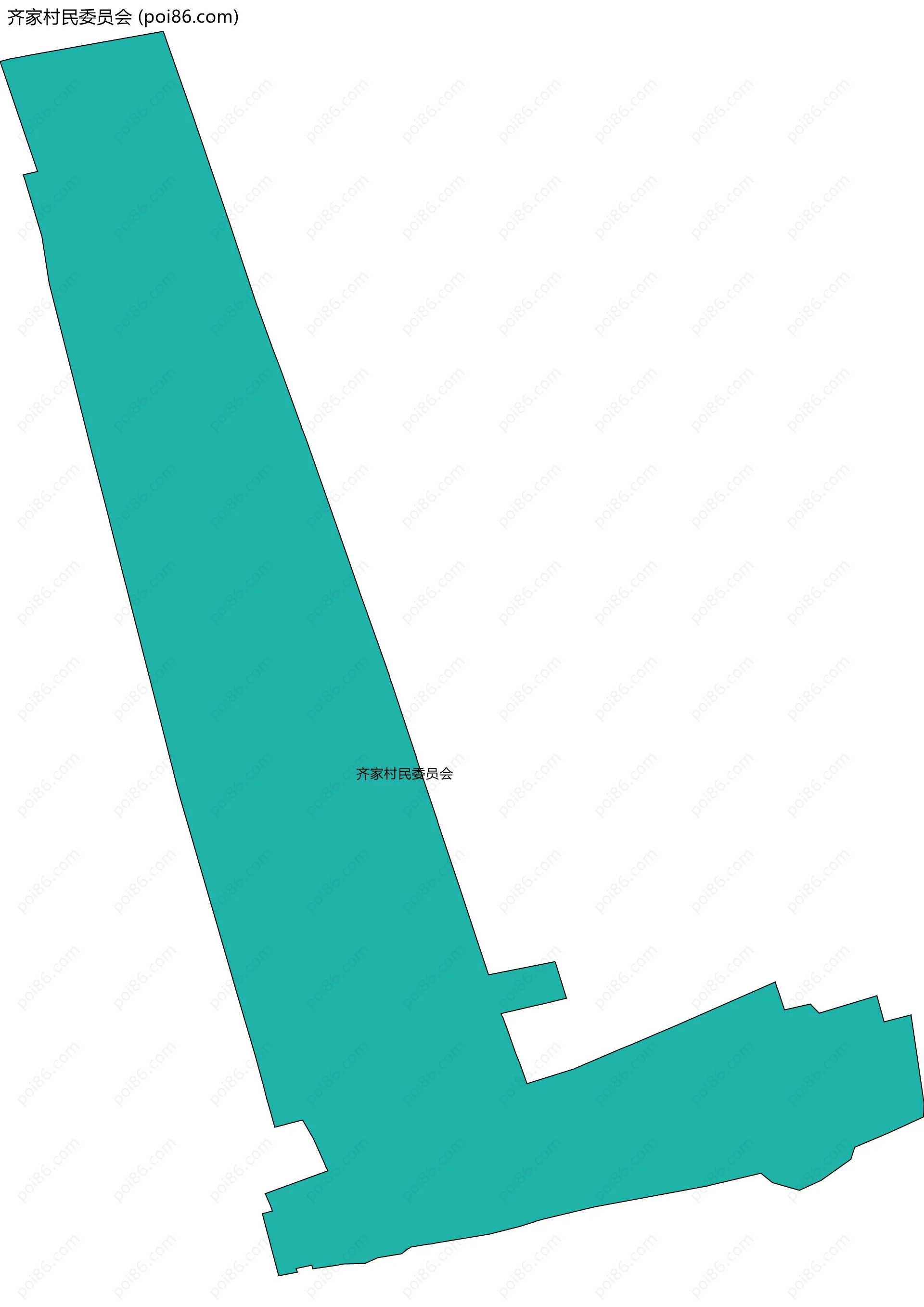 齐家村民委员会边界地图