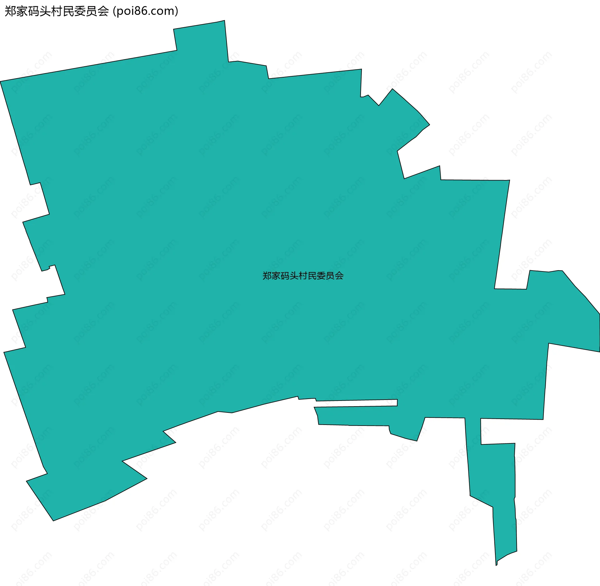 郑家码头村民委员会边界地图