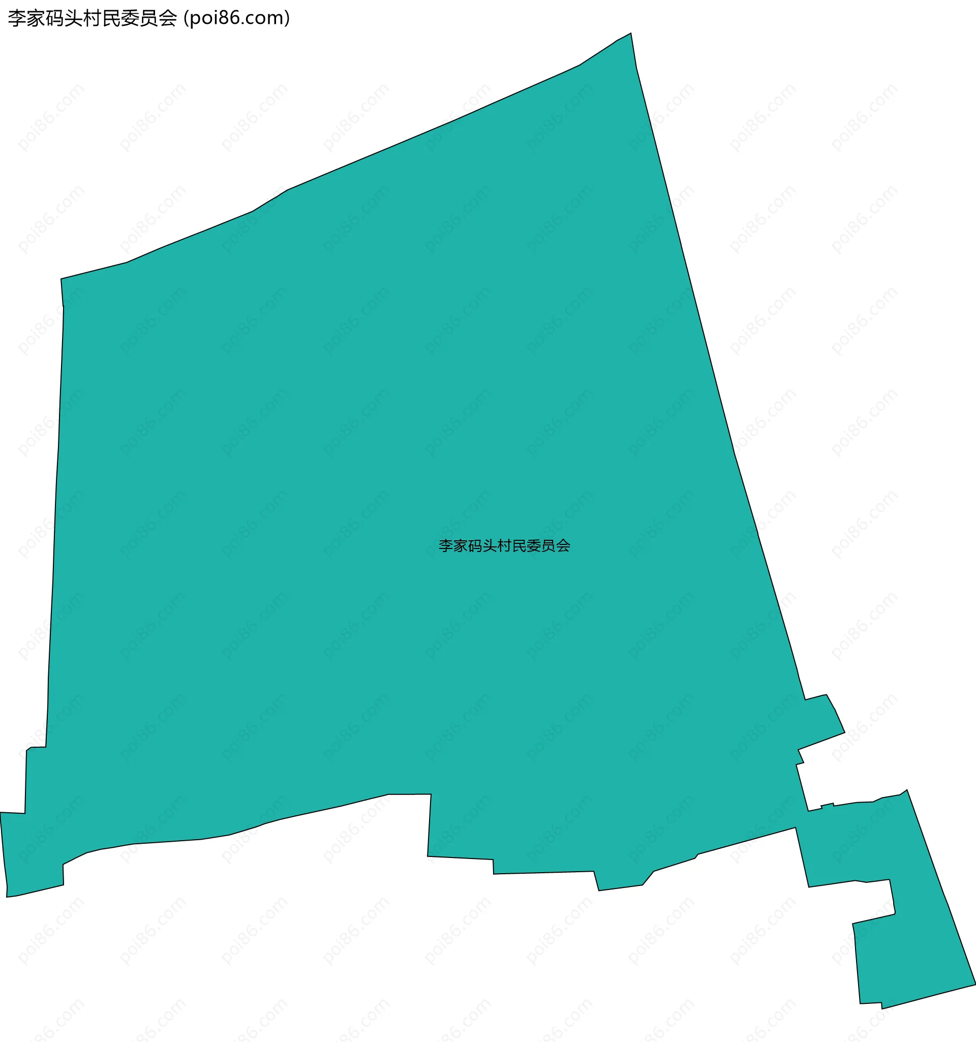 李家码头村民委员会边界地图
