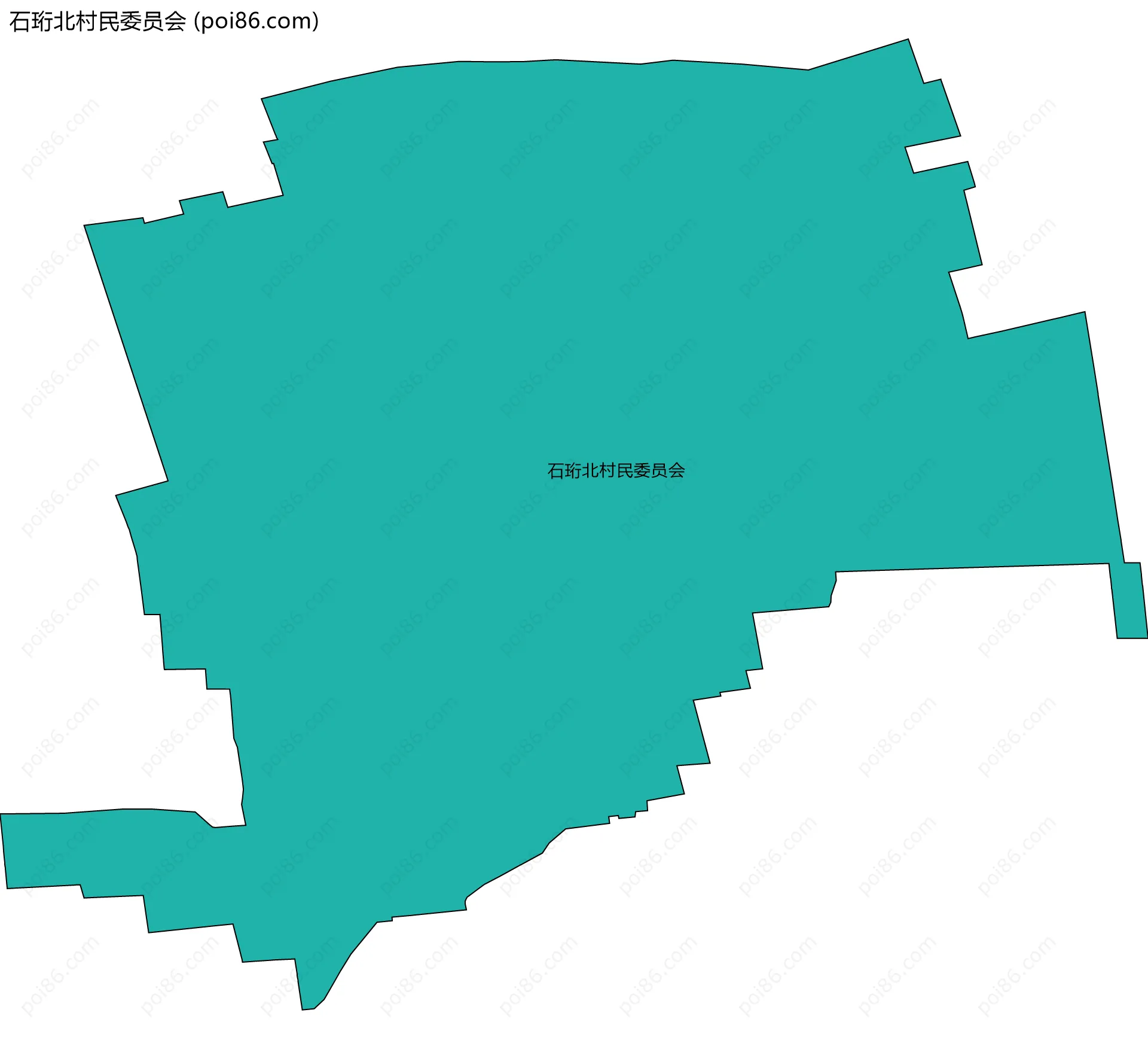 石珩北村民委员会边界地图