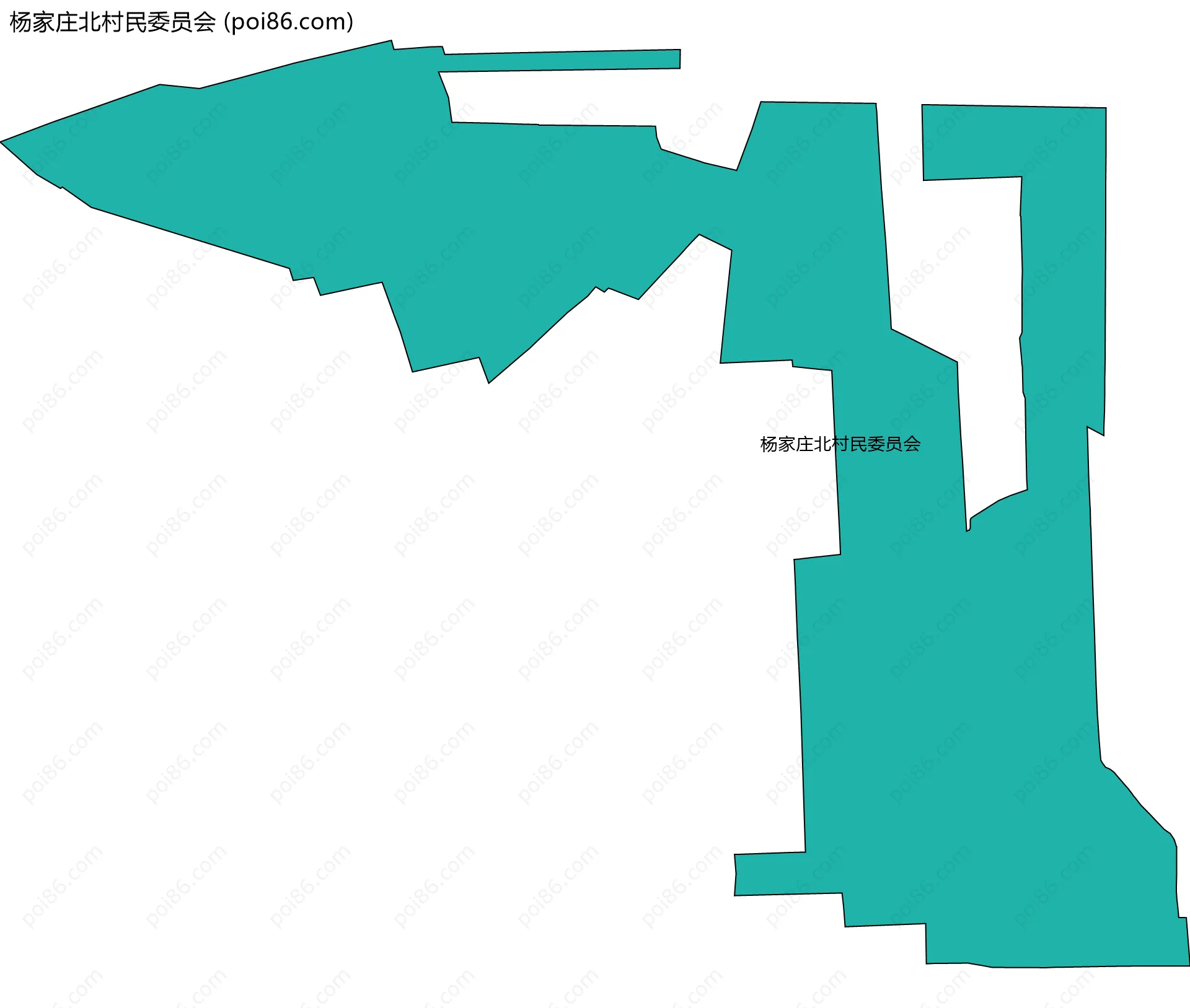 杨家庄北村民委员会边界地图