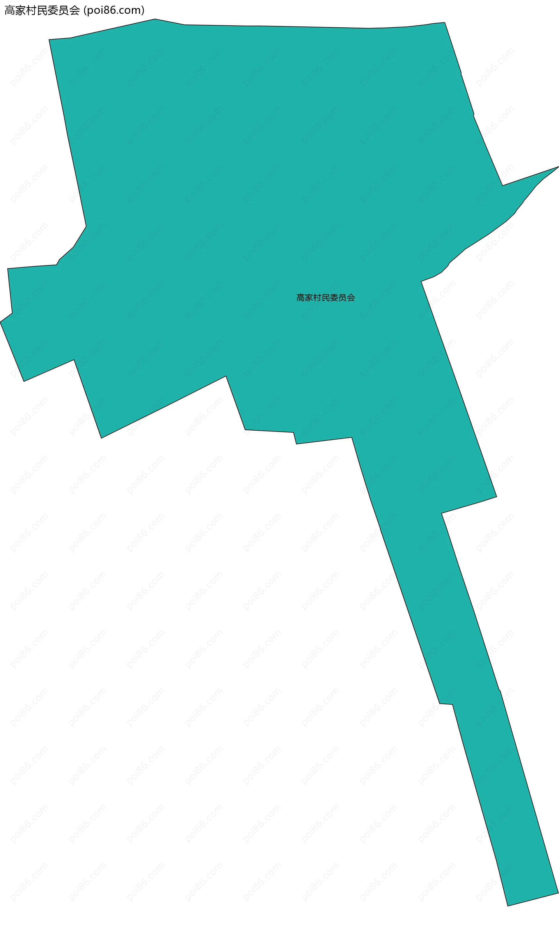 高家村民委员会边界地图
