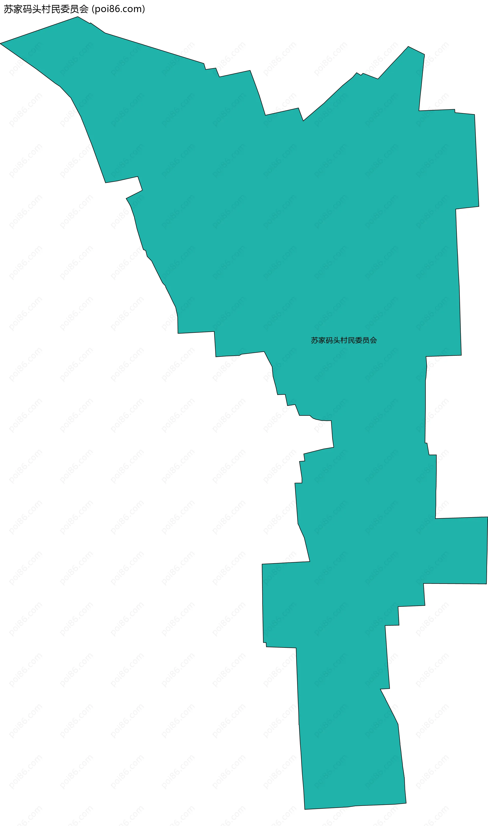 苏家码头村民委员会边界地图