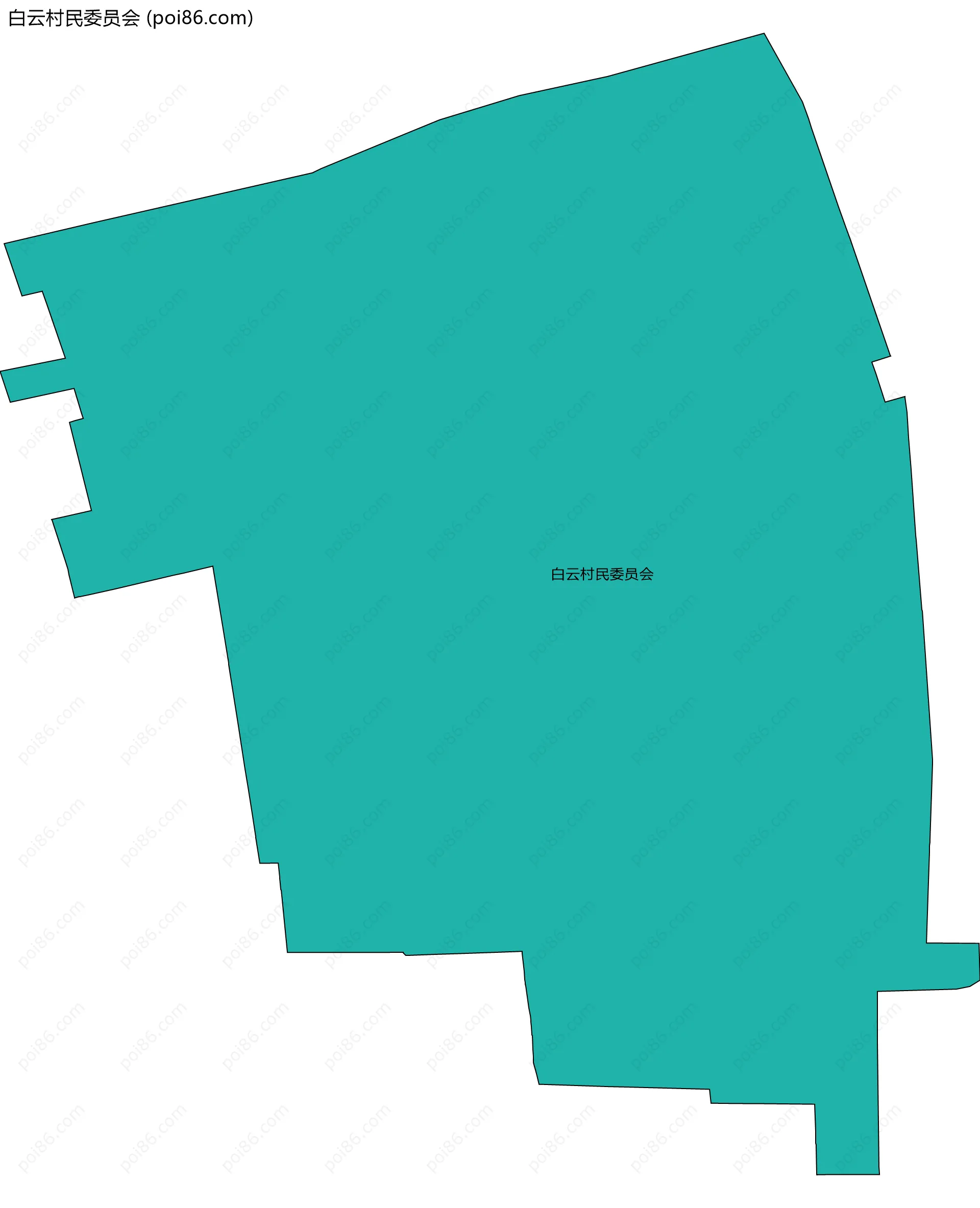 白云村民委员会边界地图