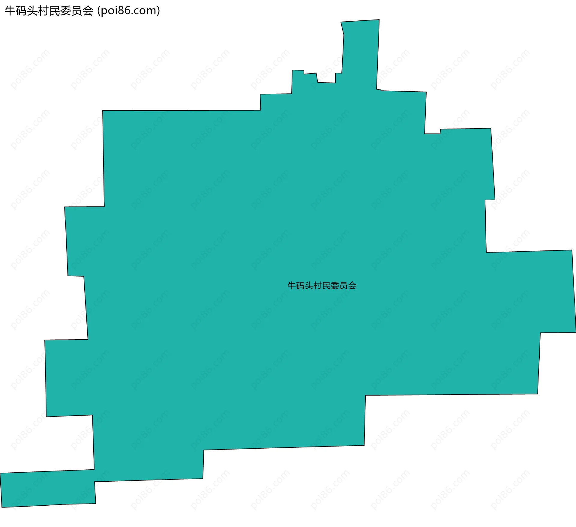 牛码头村民委员会边界地图