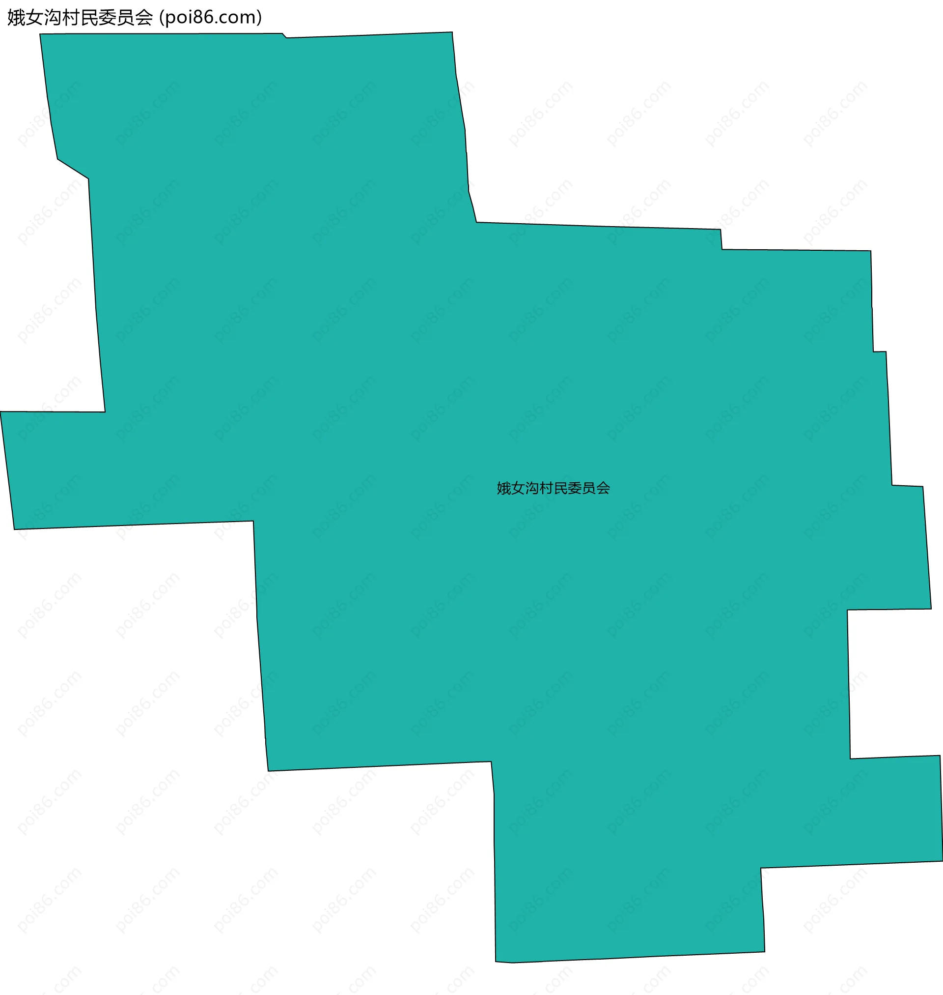 娥女沟村民委员会边界地图