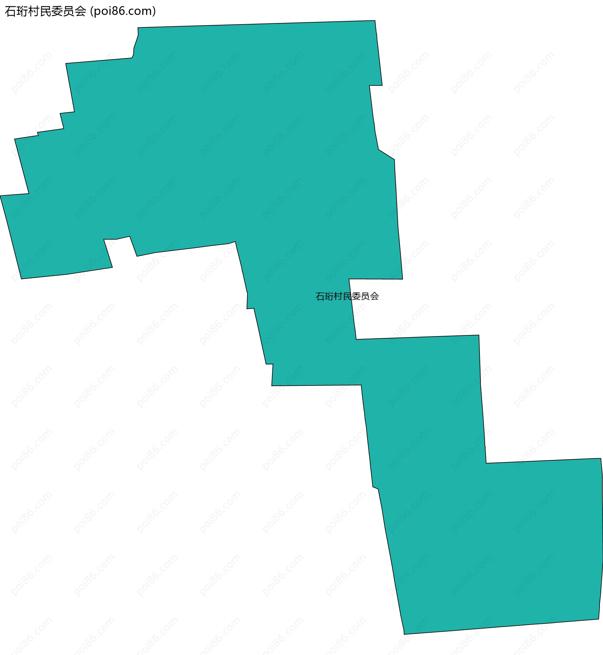 石珩村民委员会边界地图