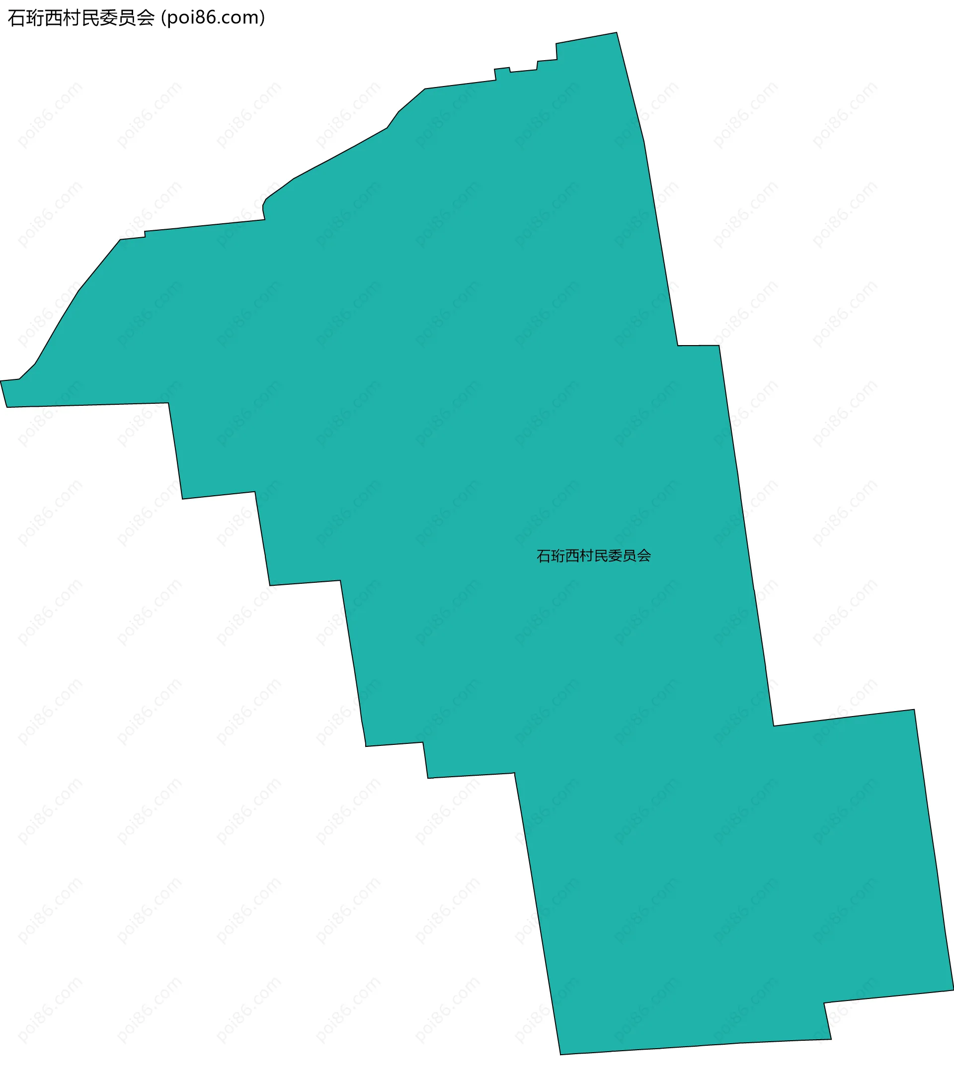 石珩西村民委员会边界地图