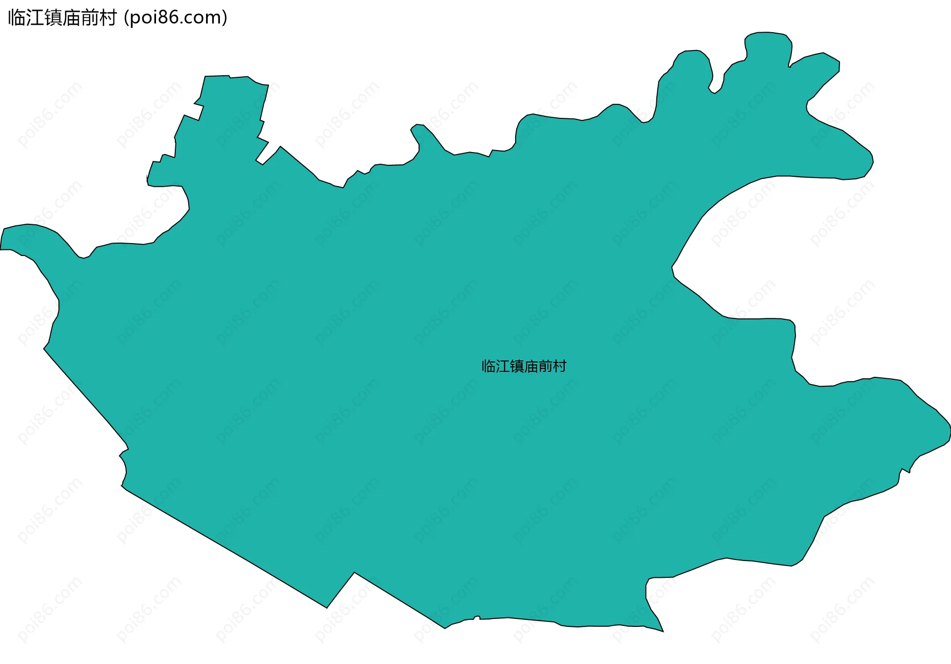 临江镇庙前村边界地图