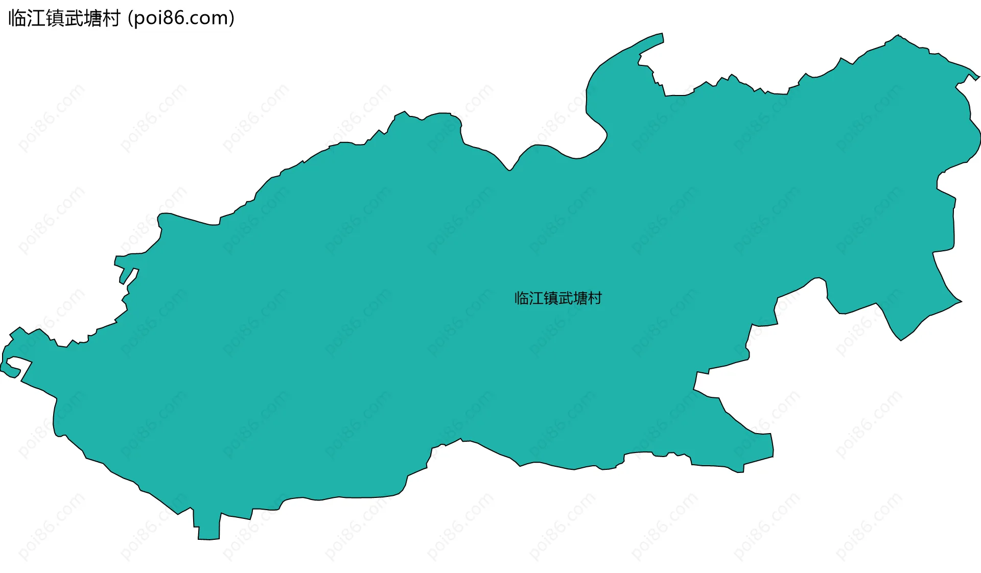 临江镇武塘村边界地图