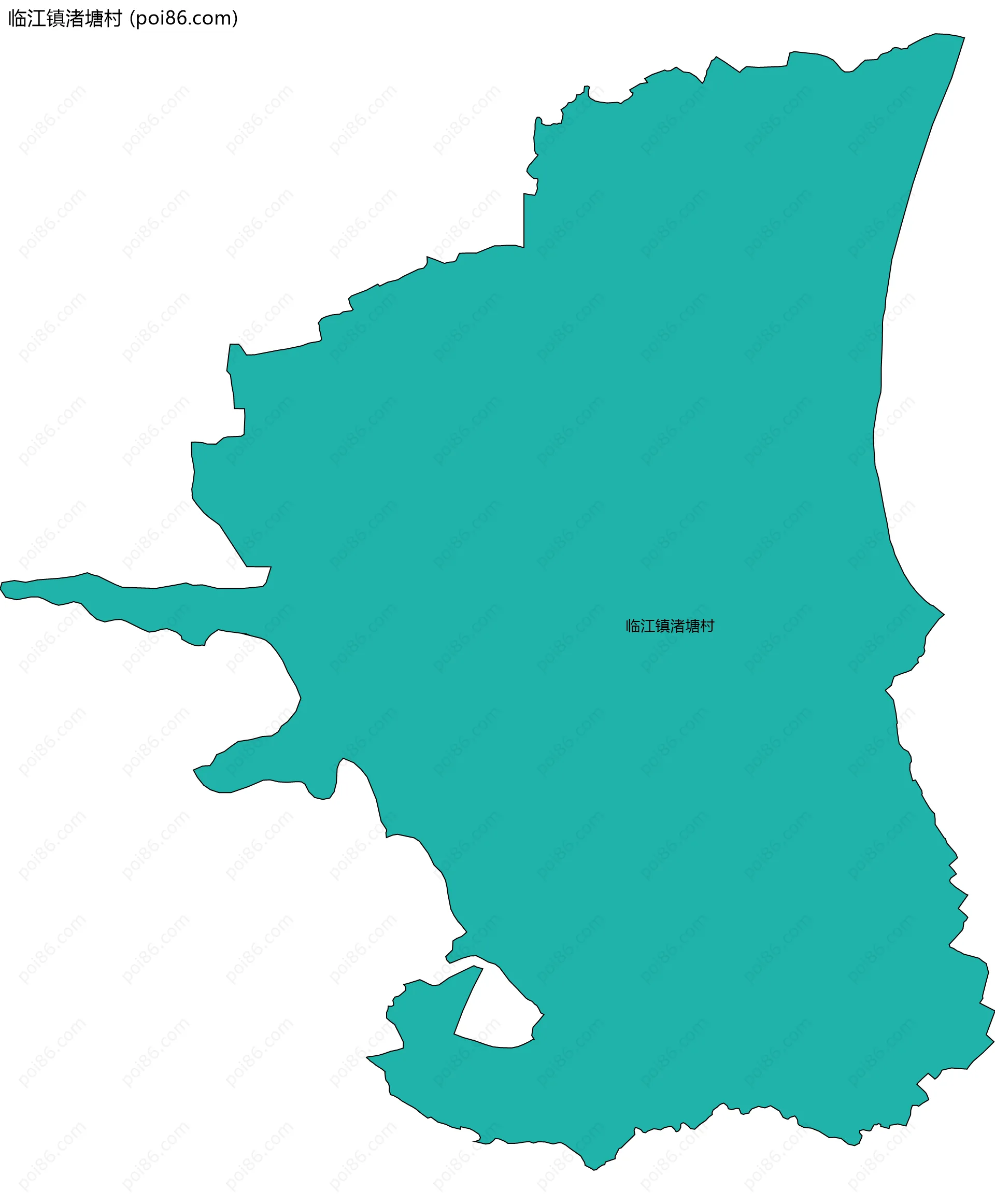 临江镇渚塘村边界地图