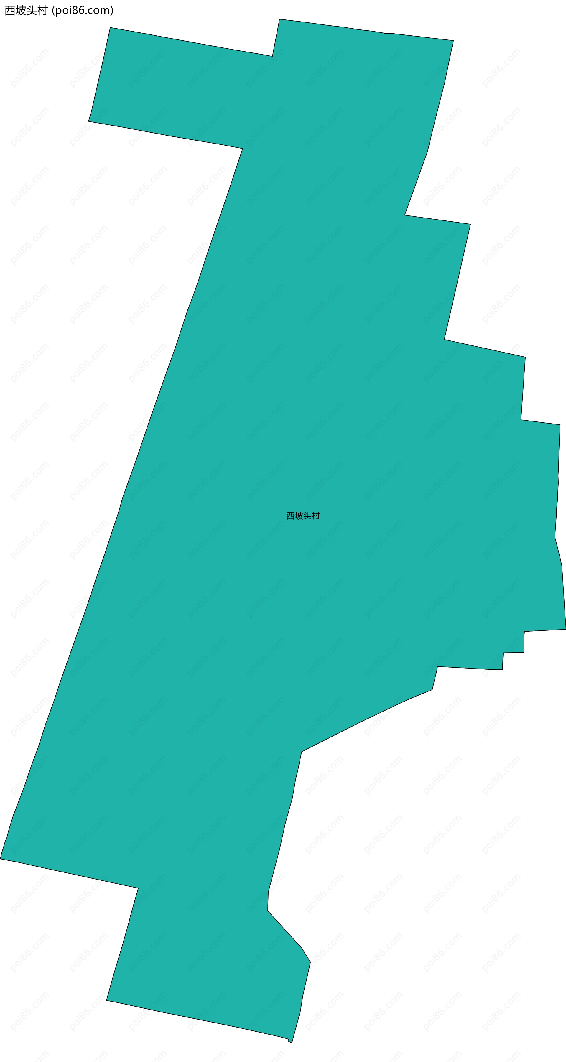 西坡头村边界地图