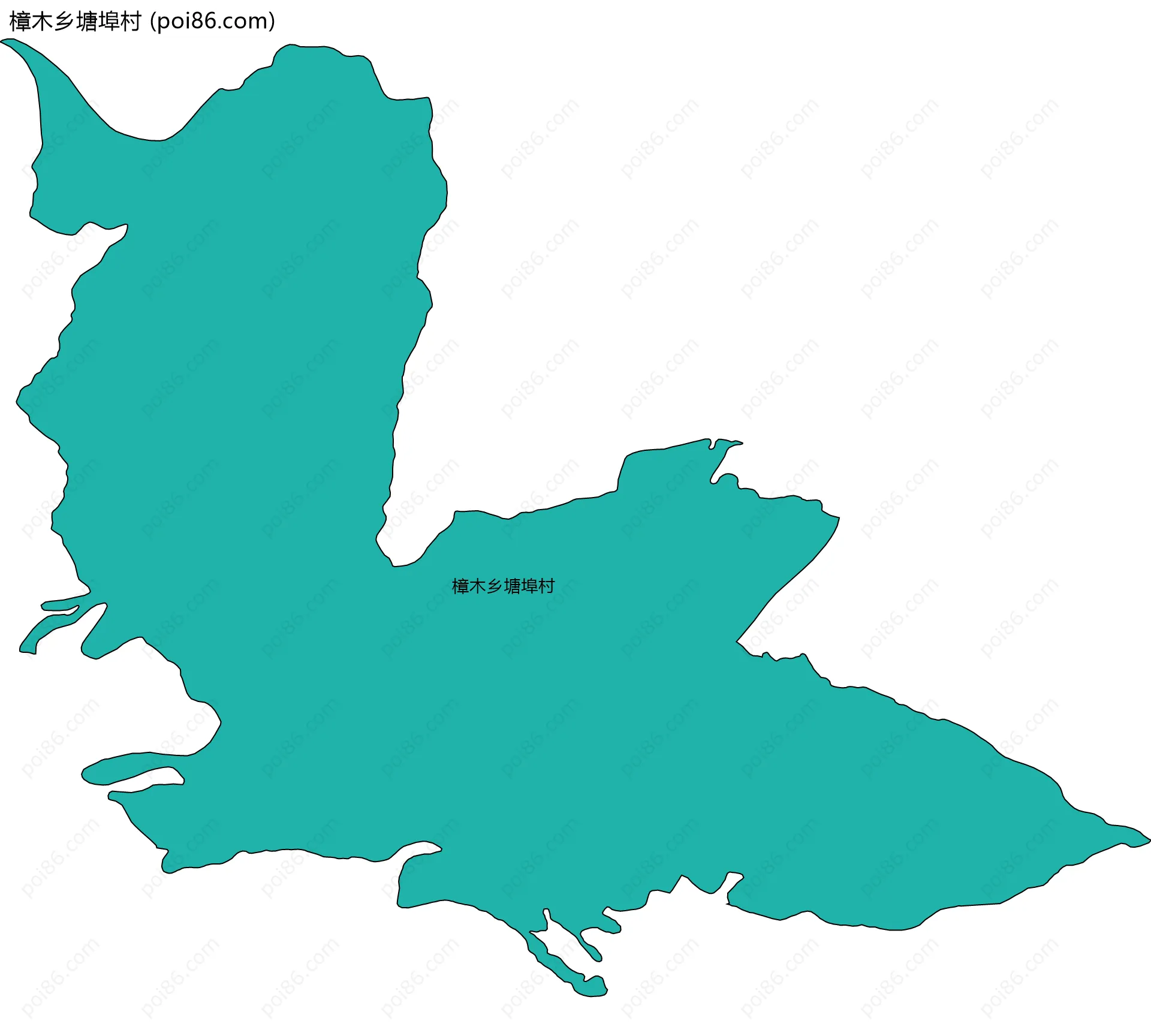 樟木乡塘埠村边界地图