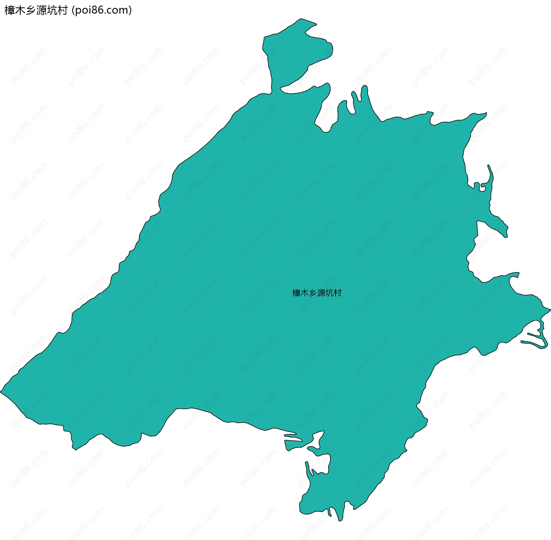 樟木乡源坑村边界地图