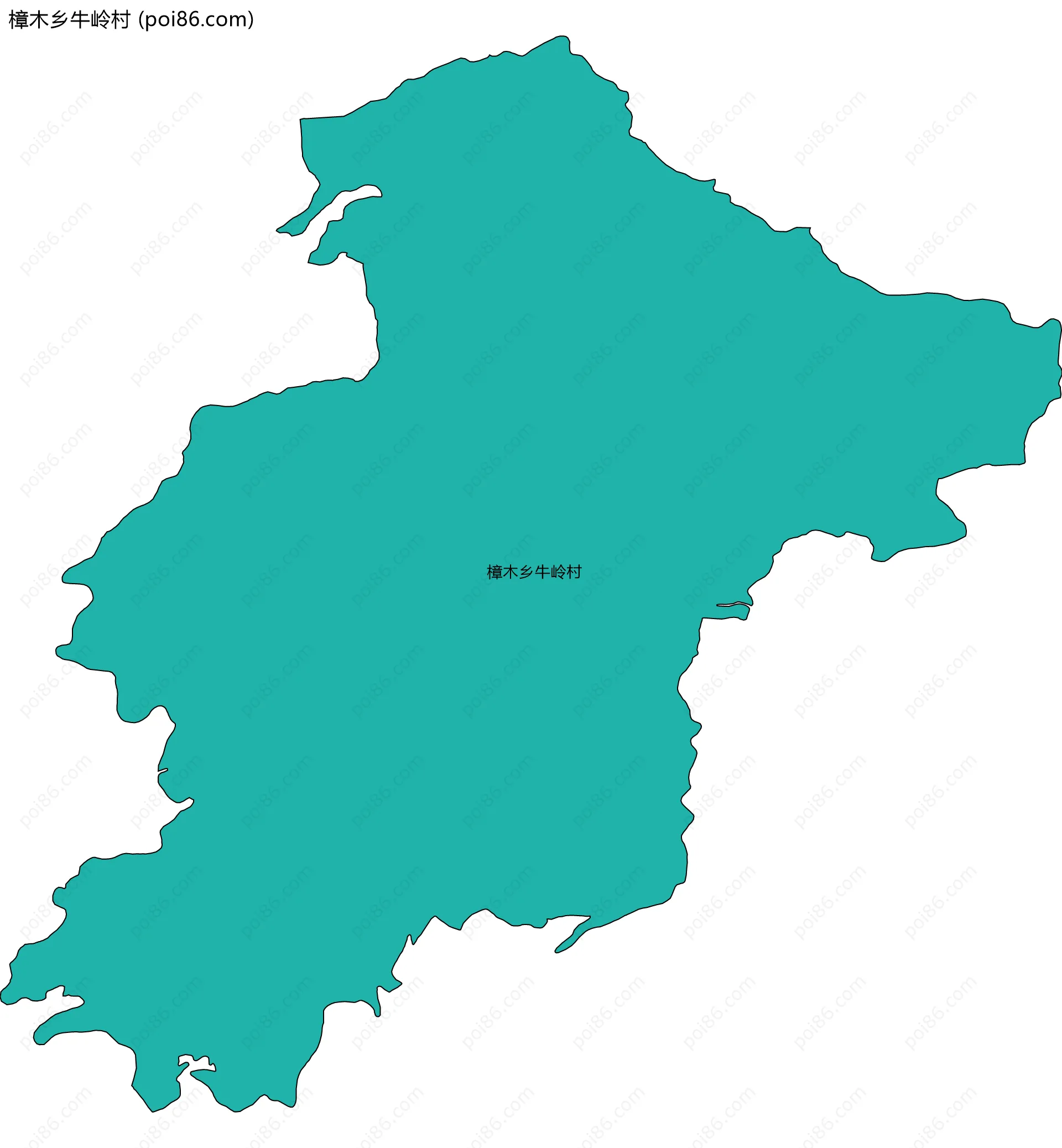 樟木乡牛岭村边界地图