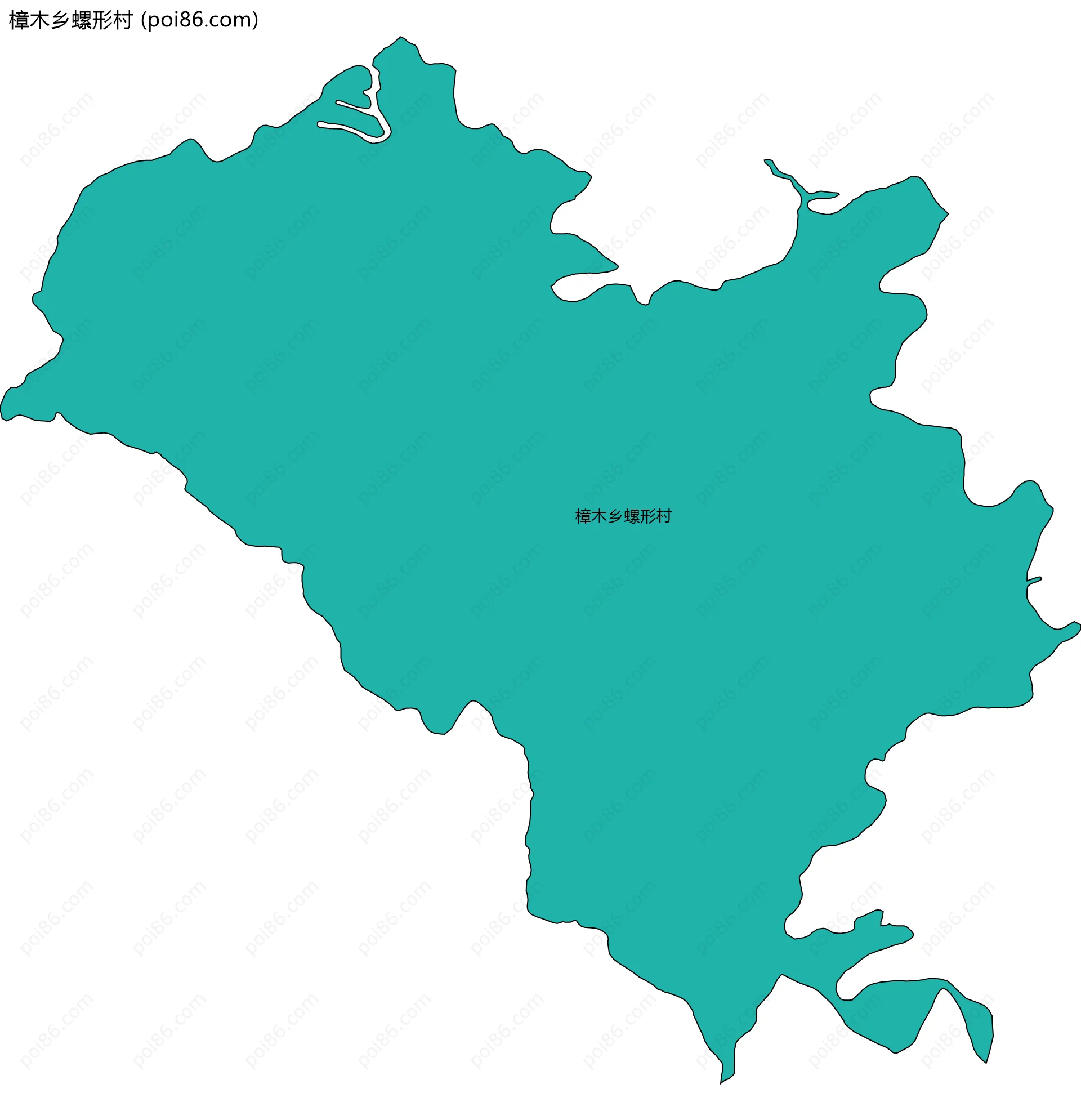 樟木乡螺形村边界地图